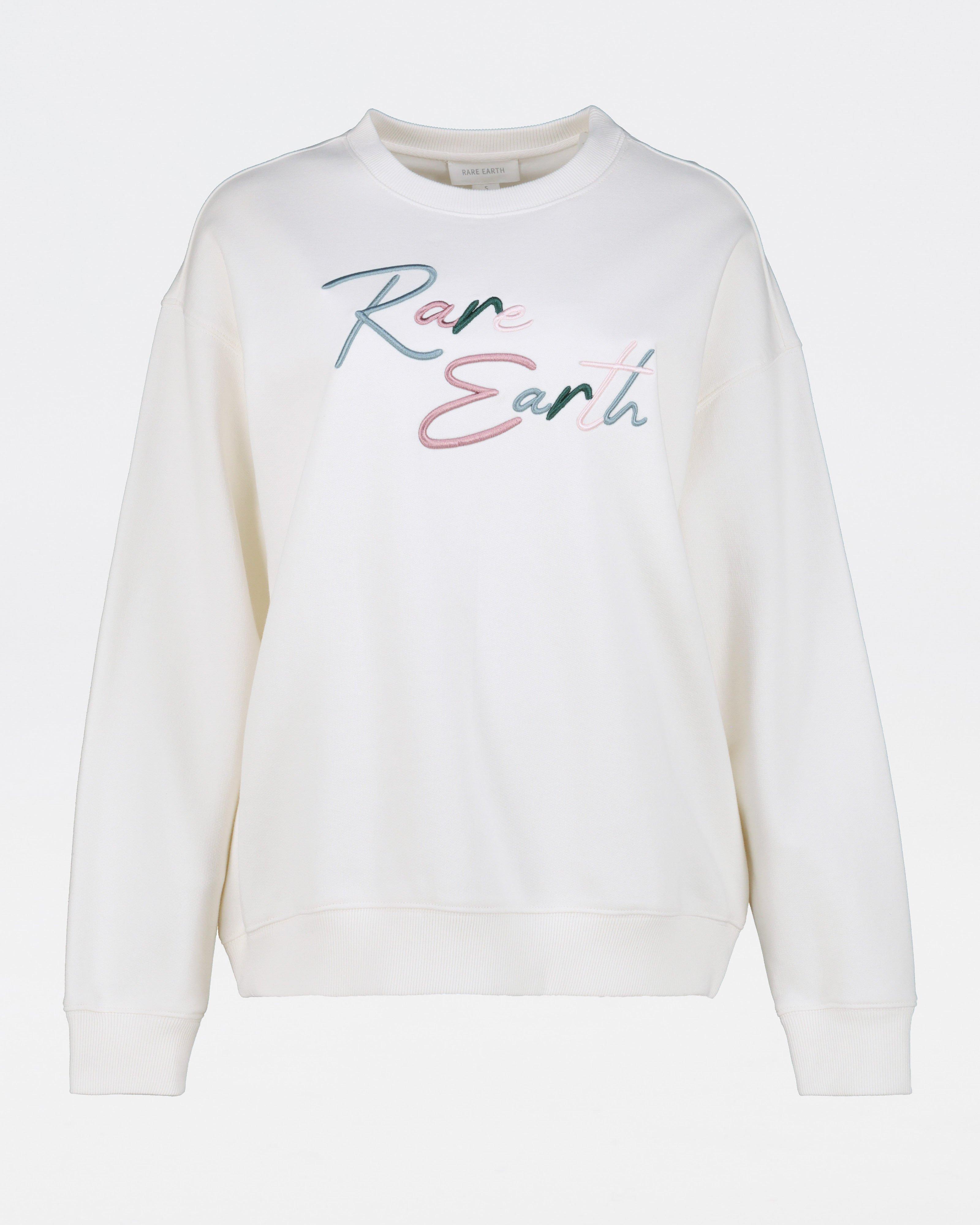 Rare Earth Women’s Mila Crew Neck Sweat Top -  Milk