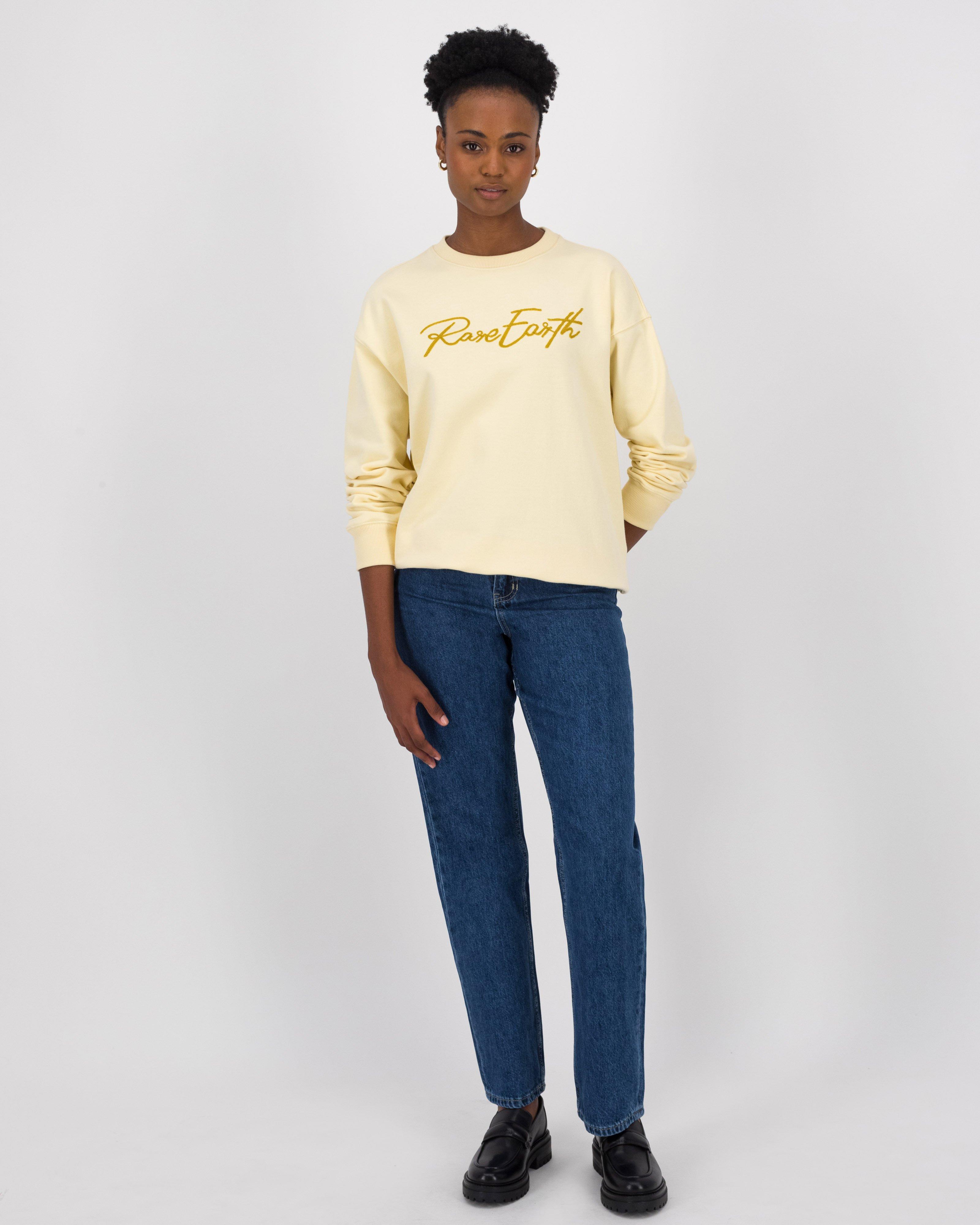Rare Earth Women’s Mila Crew Neck Sweat Top -  Yellow