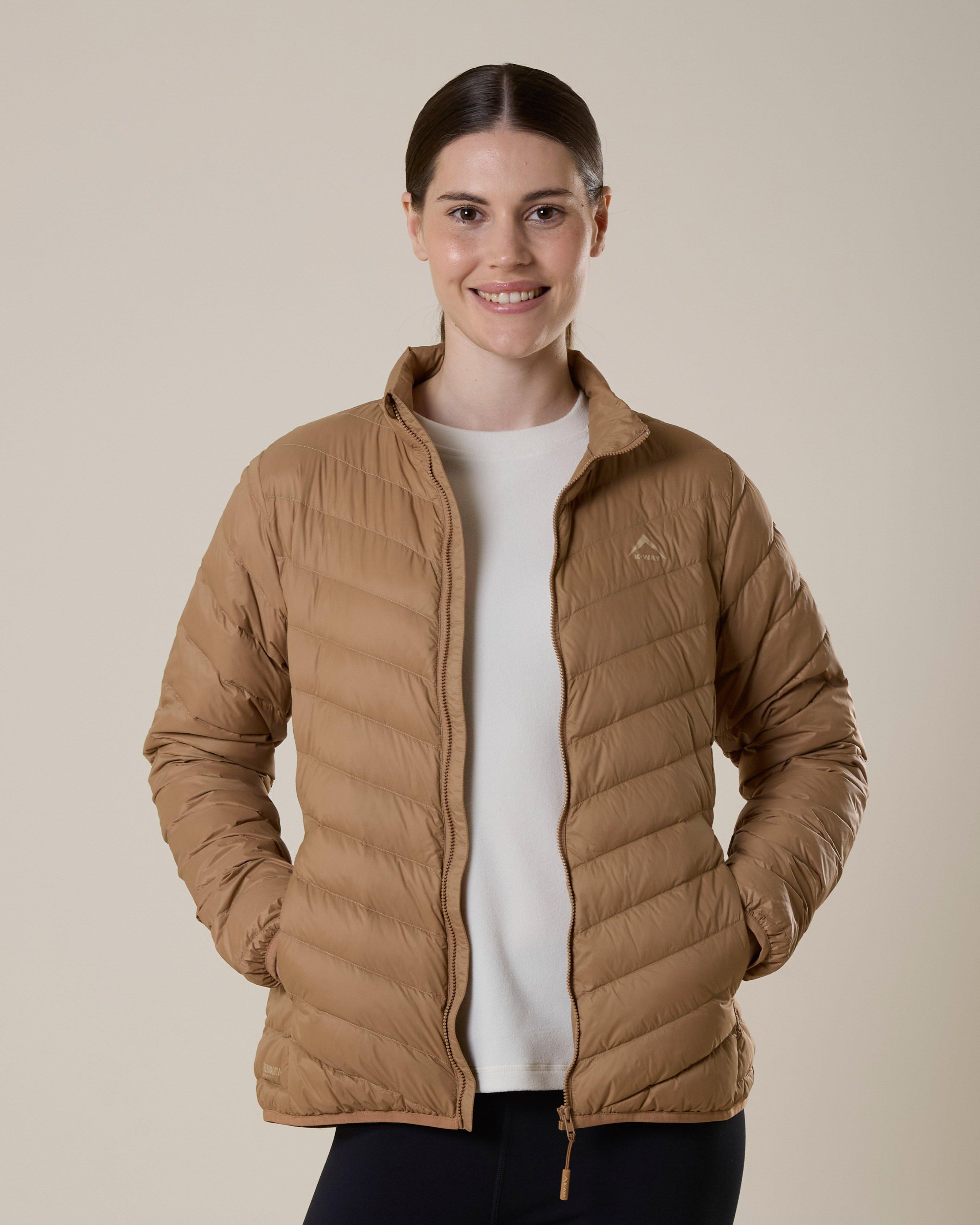K-Way Women’s Aerolite 600 Down Puffer Jacket -  Tan