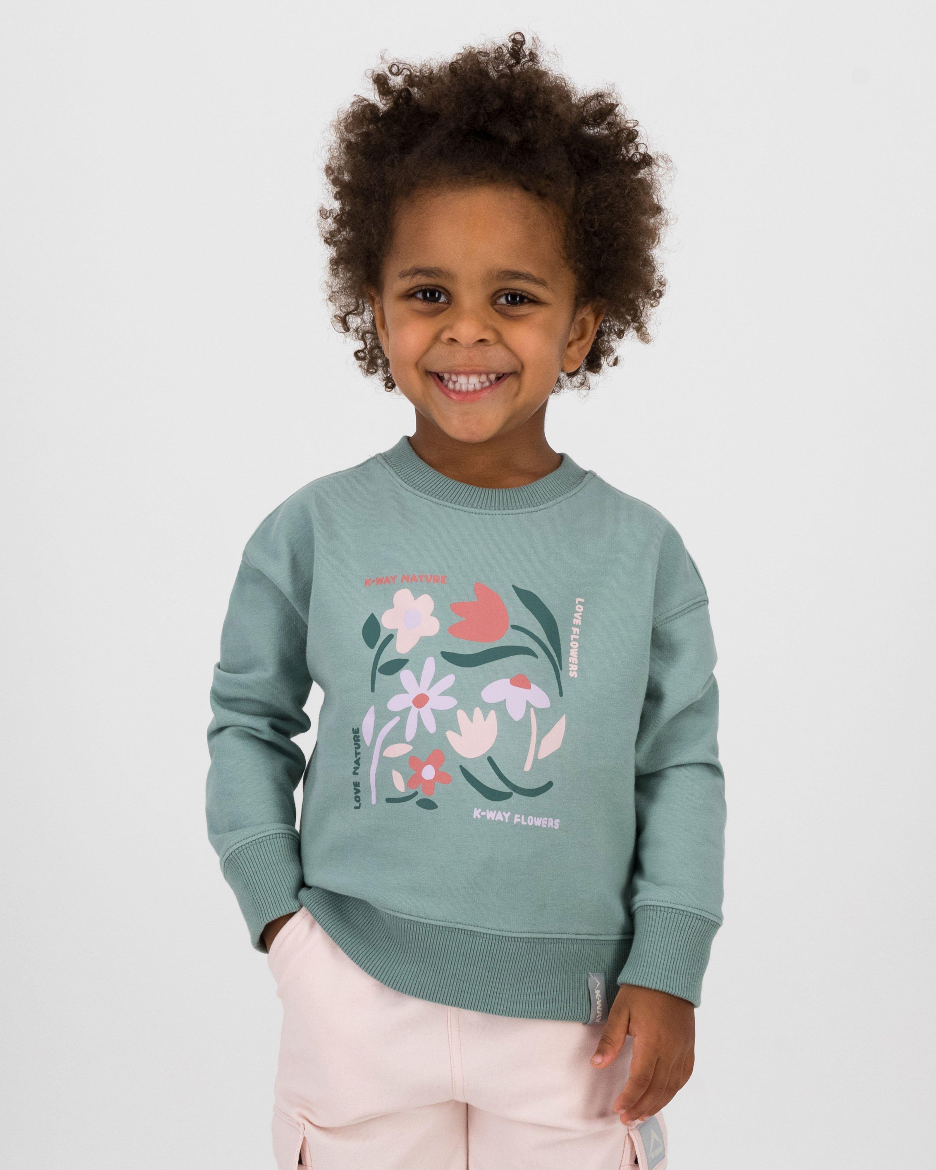 K-Way Kids Blossom Crew Neck Track Top -  Jade