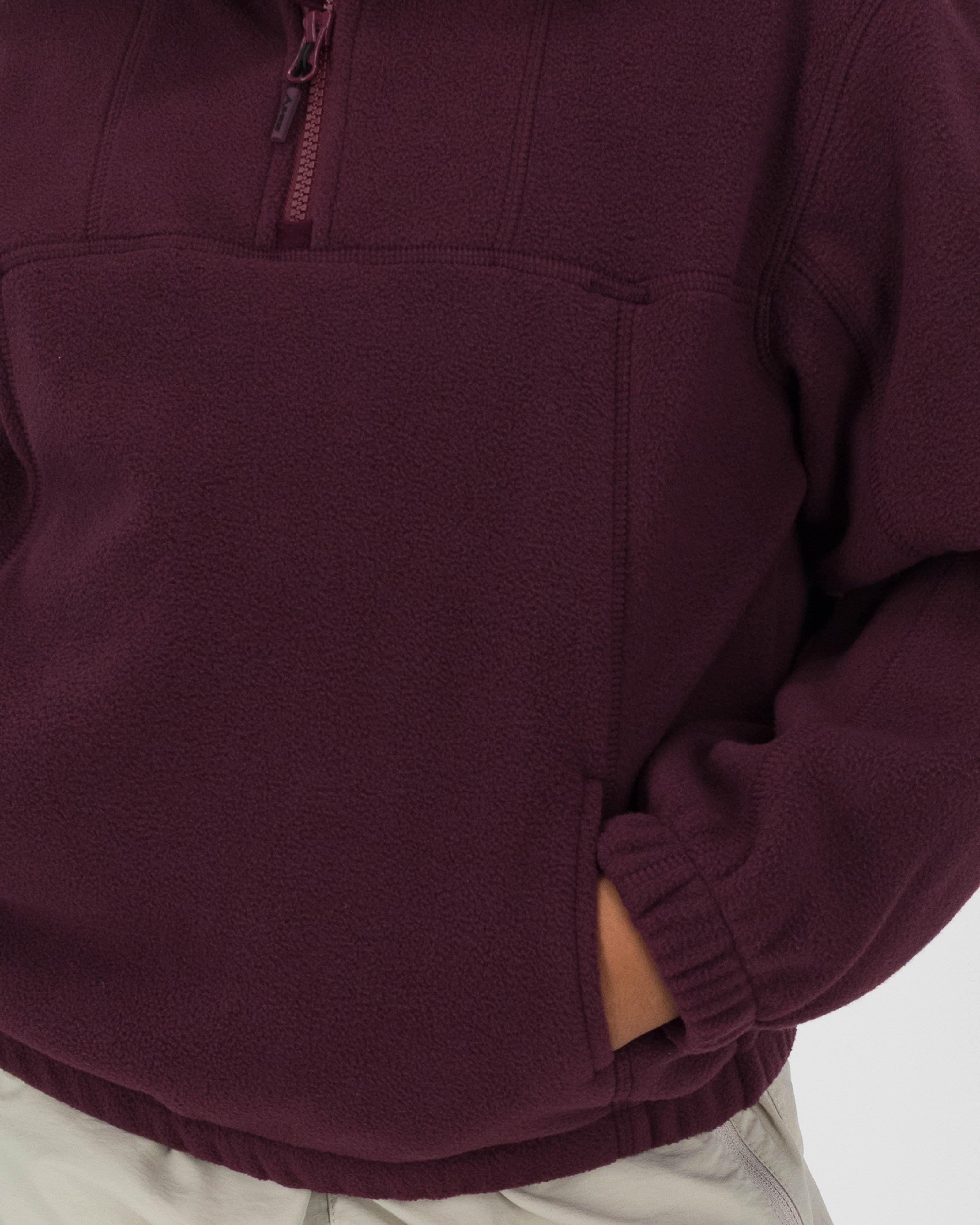 K-Way Youth Riley 1/4 Zip Polar Fleece Track Top -  Berry