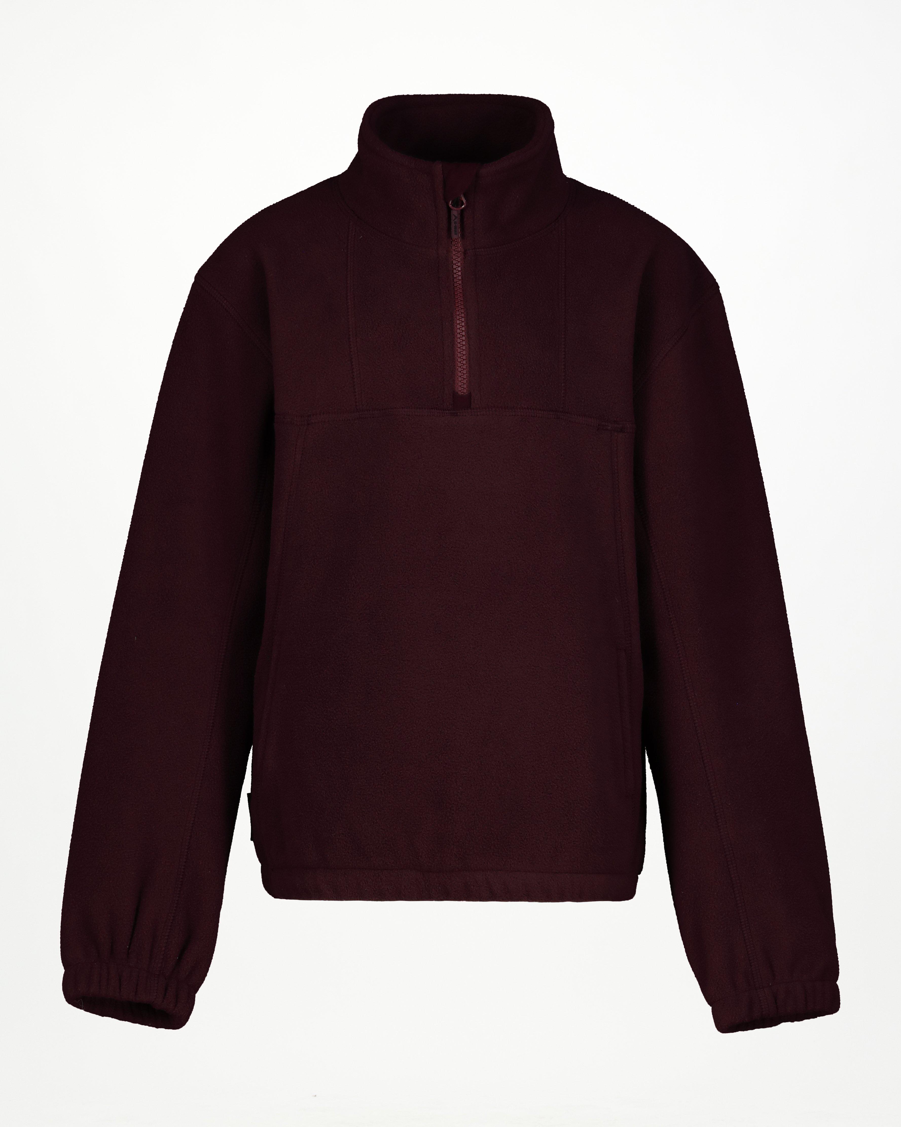 K-Way Youth Riley 1/4 Zip Polar Fleece Track Top -  Berry