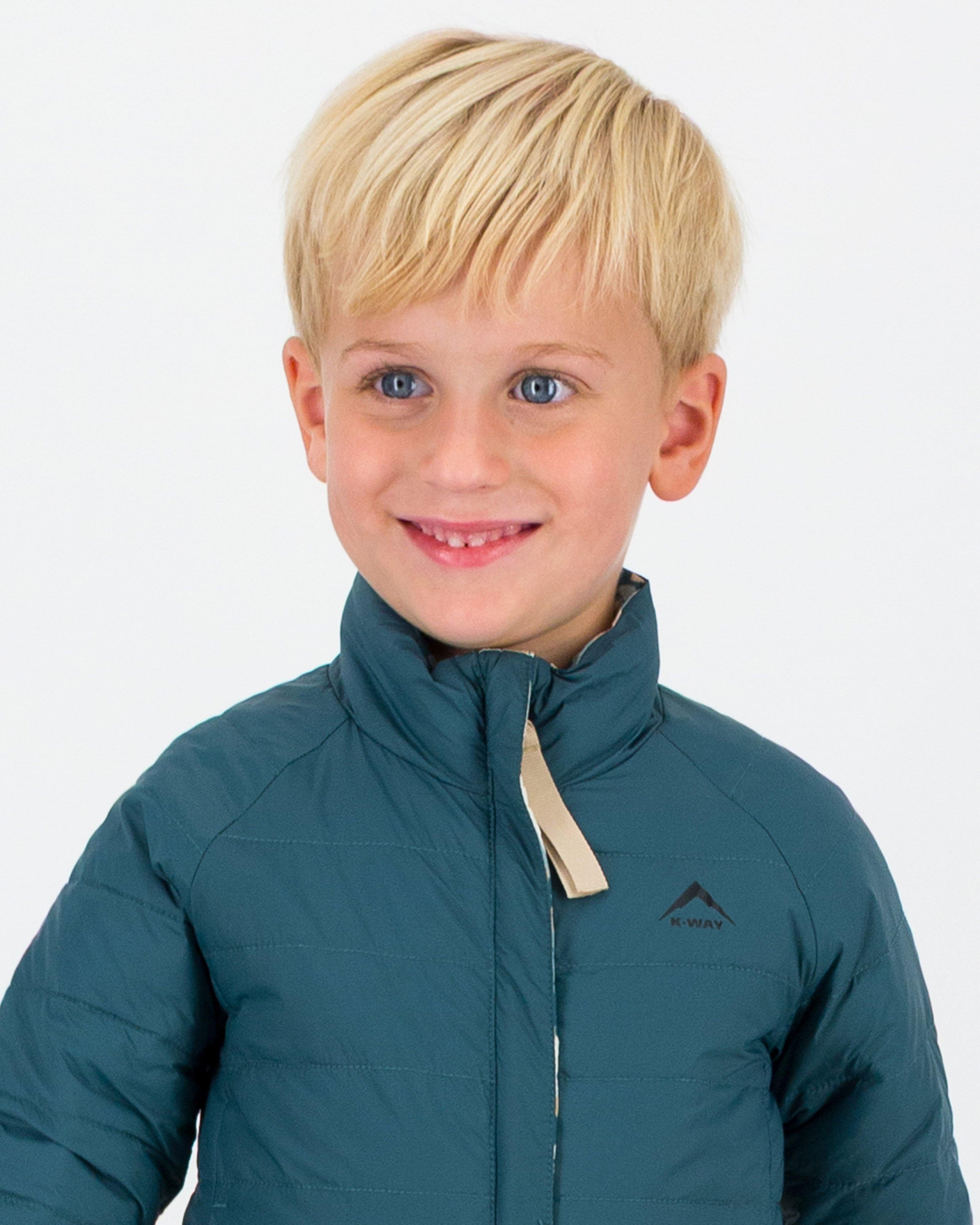 K-Way Kids Reversible Insulated Puffer Jacket -  Teal