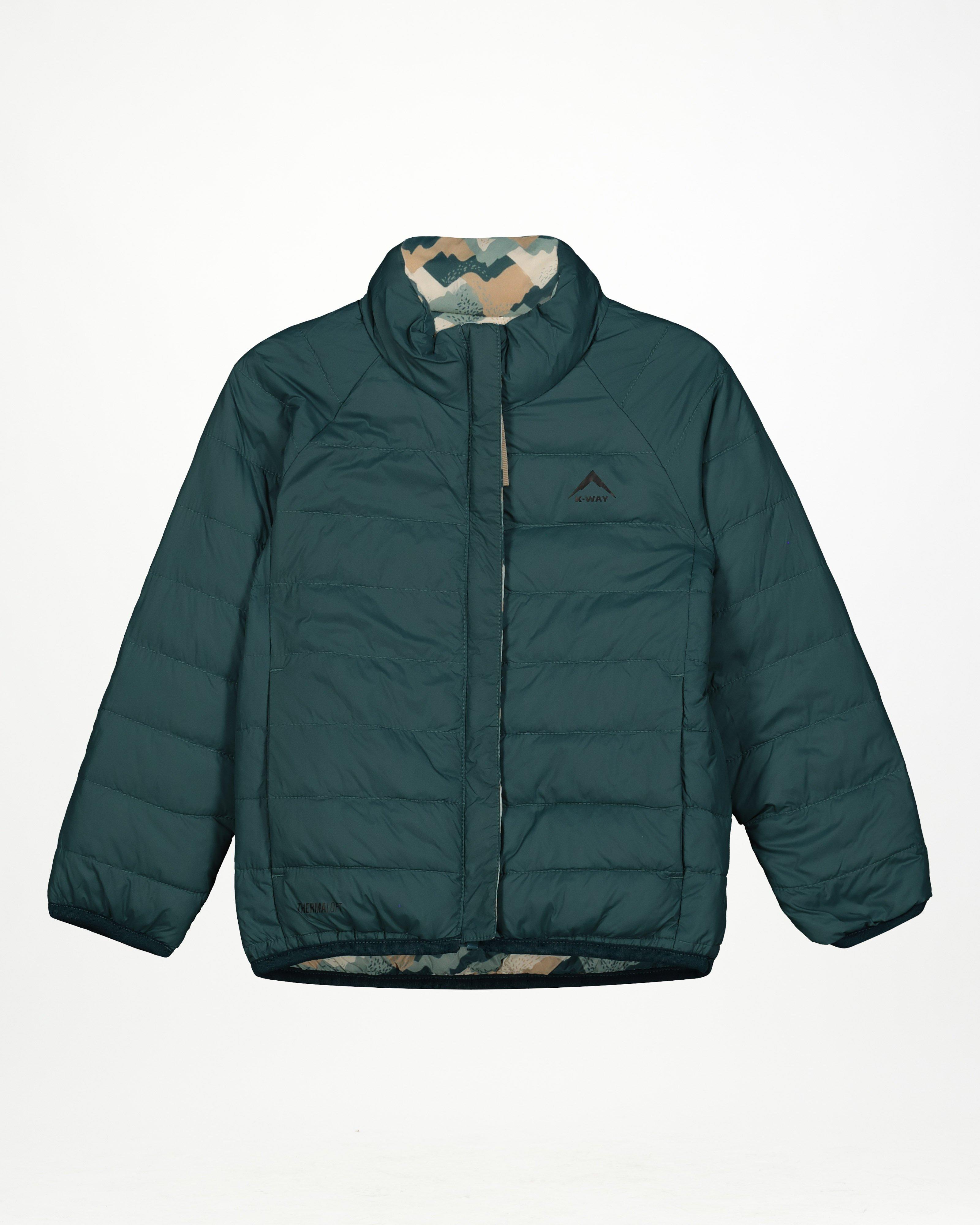 K-Way Kids Reversible Insulated Puffer Jacket -  Teal