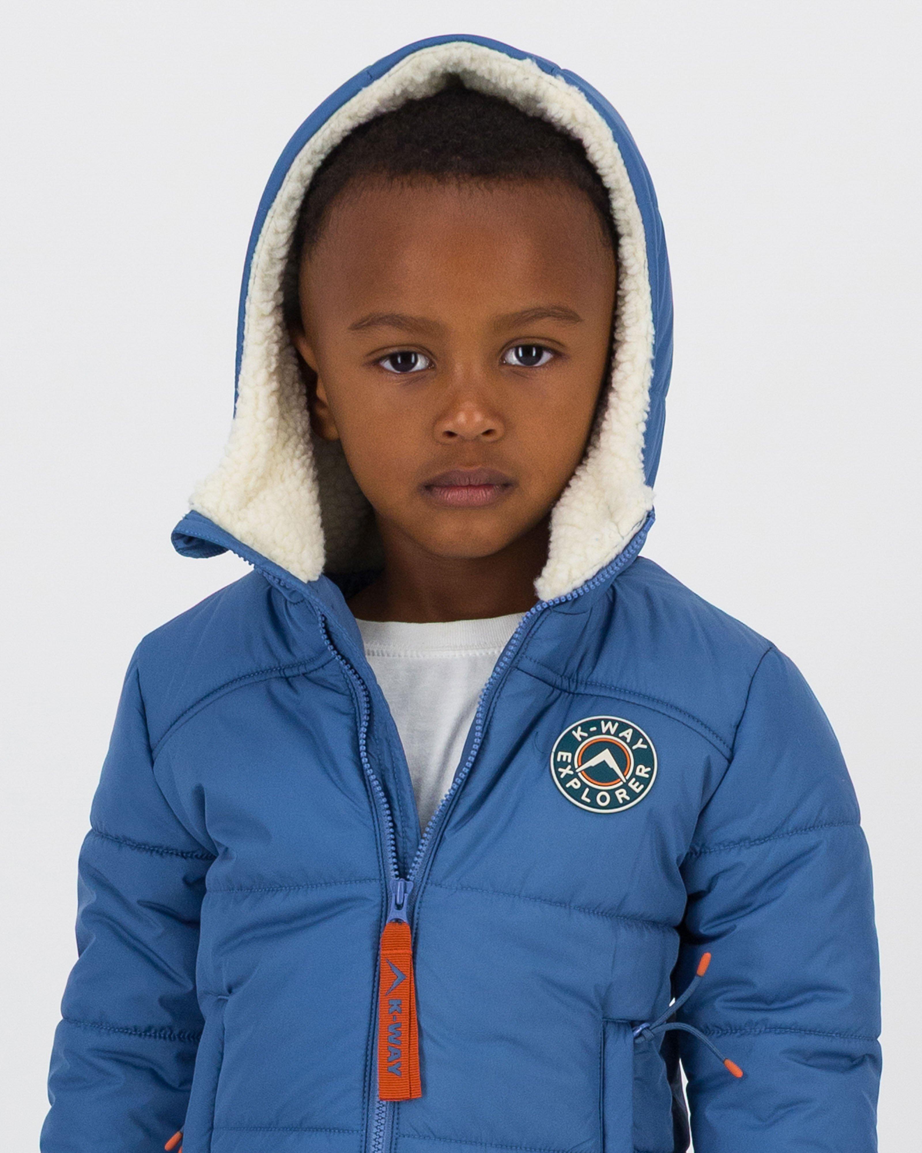 K-Way Kids Adventure Hooded Insulated Puffer Jacket -  Airforce