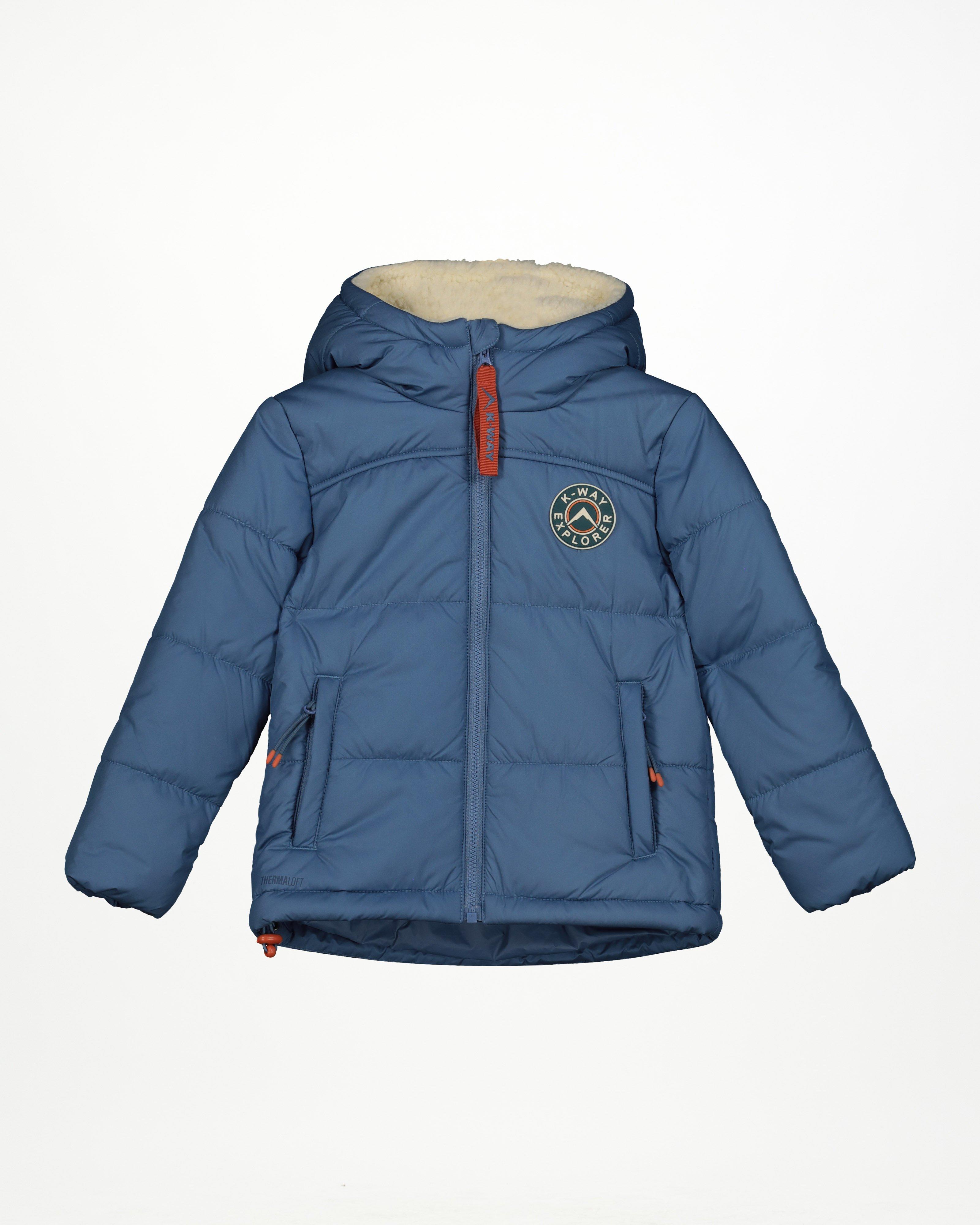 K-Way Kids Adventure Hooded Insulated Puffer Jacket -  Airforce