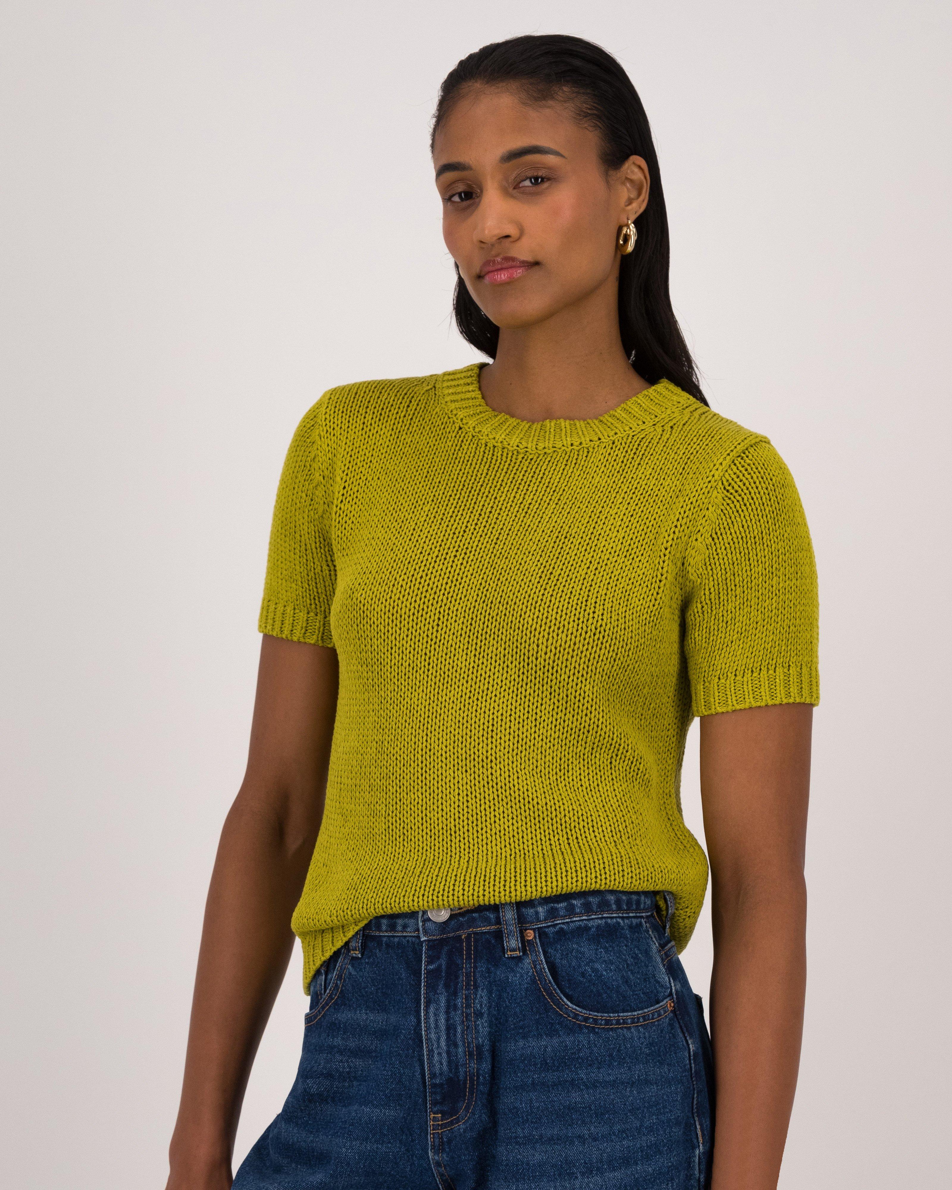 Romilly Linen Blend Knit Pullover -  Green