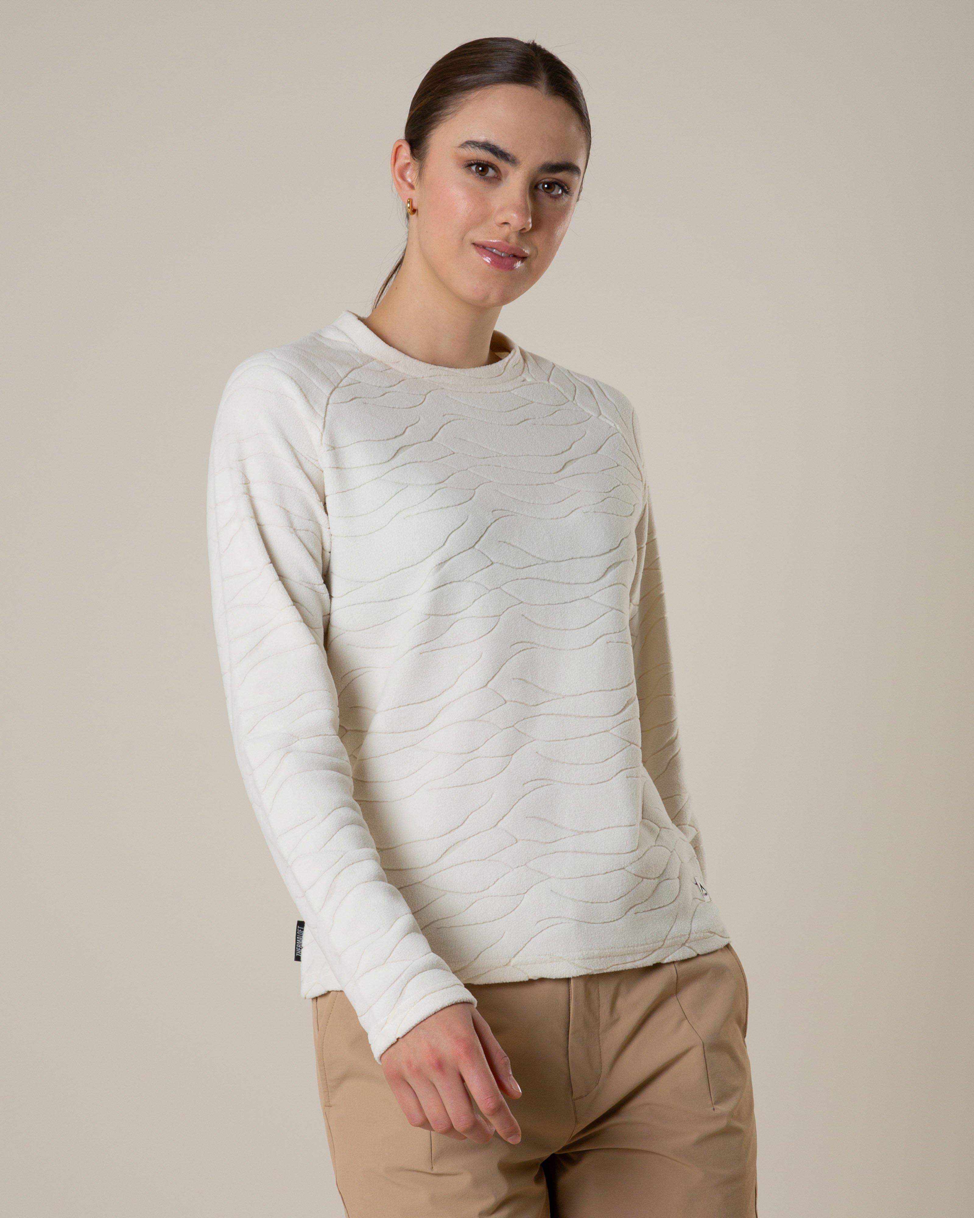 K-Way Women’s Cypress Crew Fleece Top -  Oatmeal