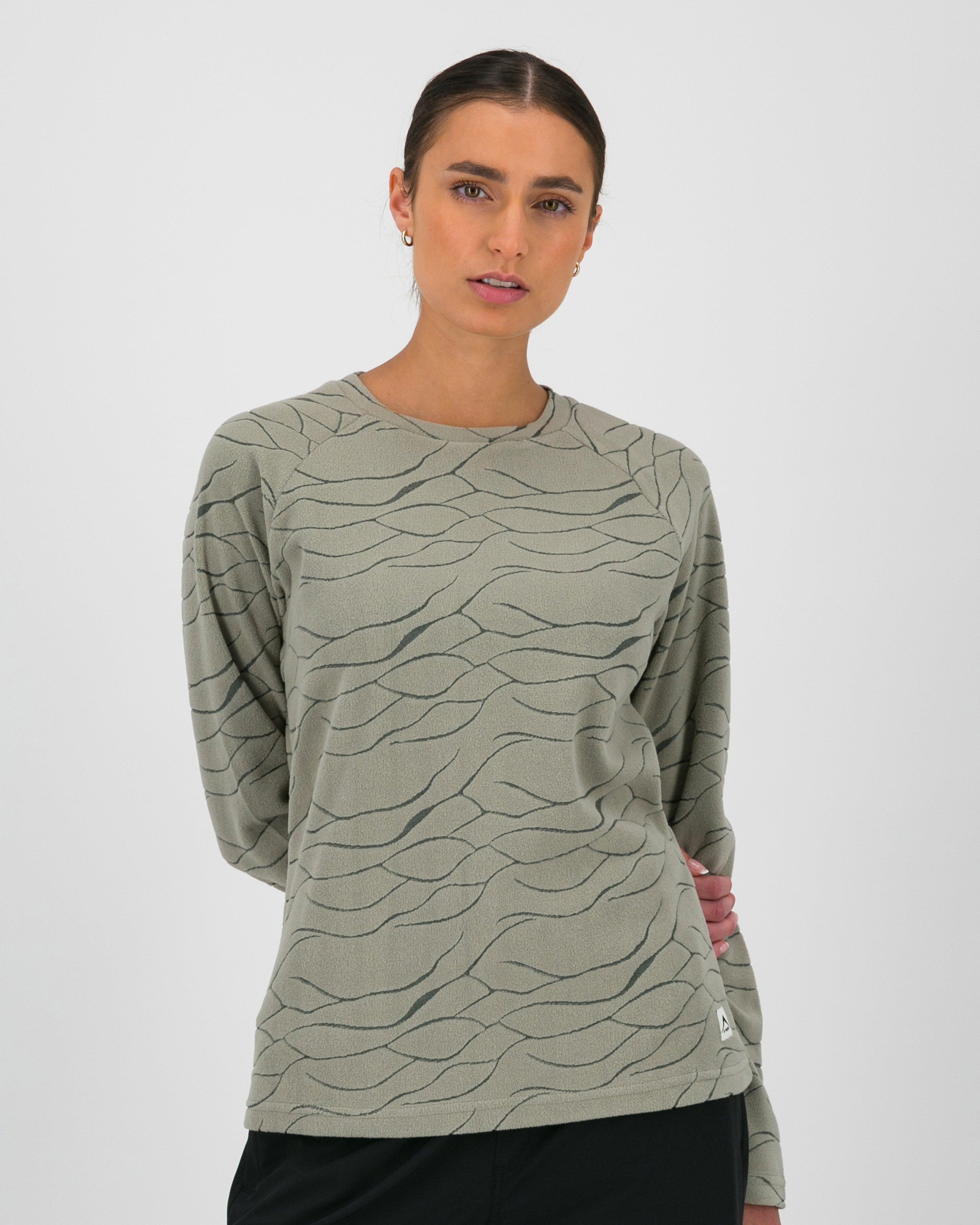 K-Way Women’s Cypress Crew Fleece Top -  Sage