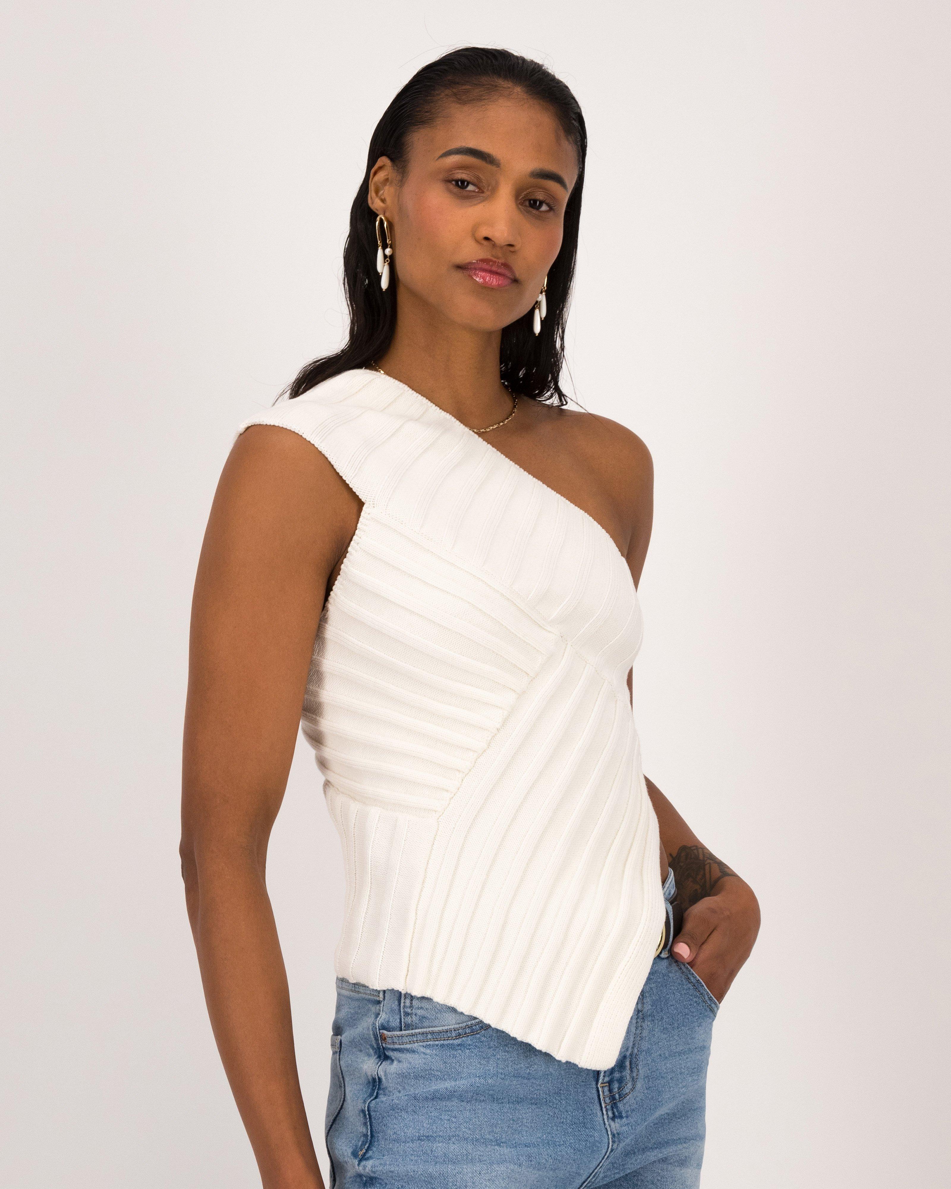 Camellia Asymmetrical Top -  Stone