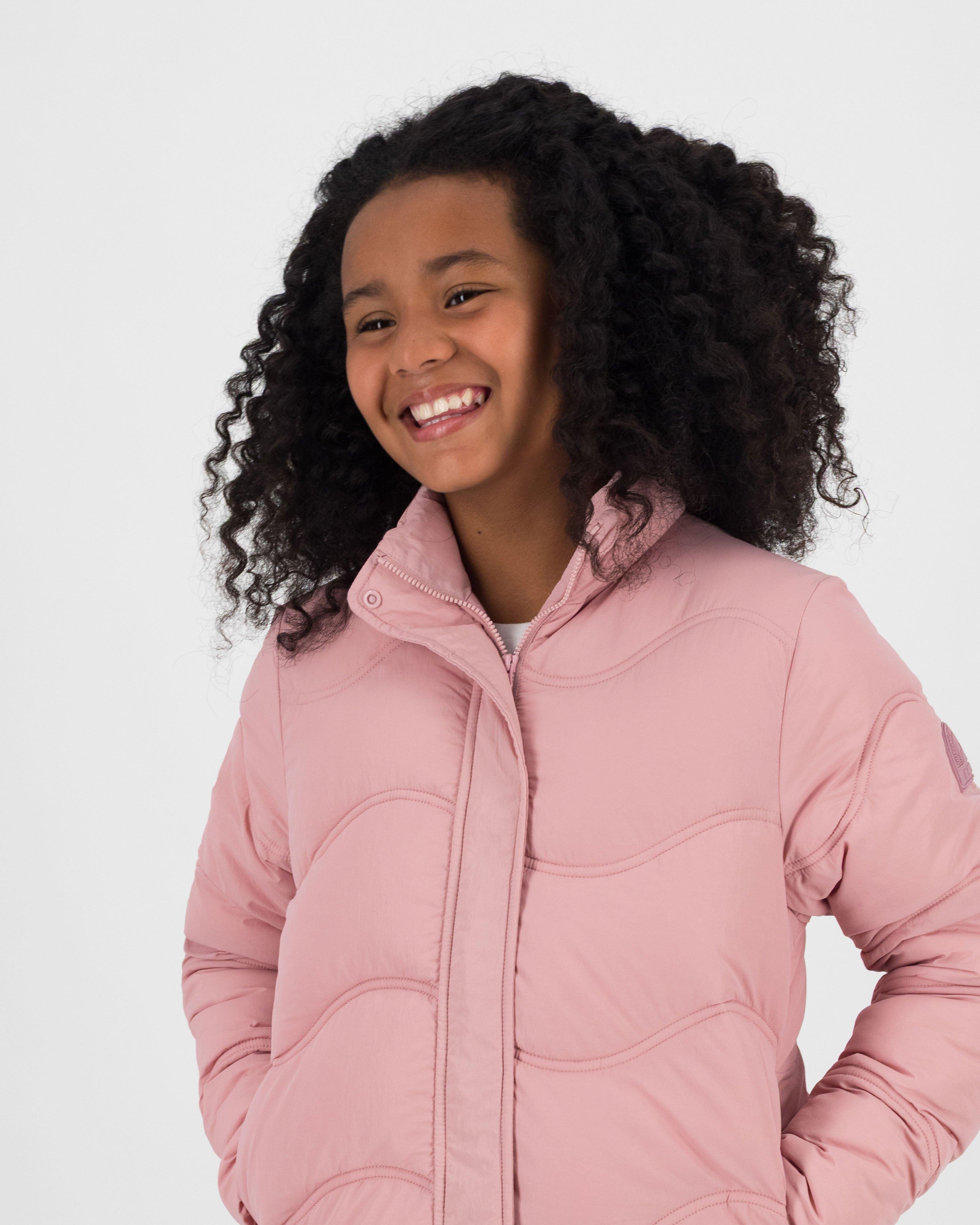 ジャケット・アウター thetoe Shard Knit Down Pink K-Way Youth Sadie Quilted Insulated Puffer Jacket | Cape Union Mart