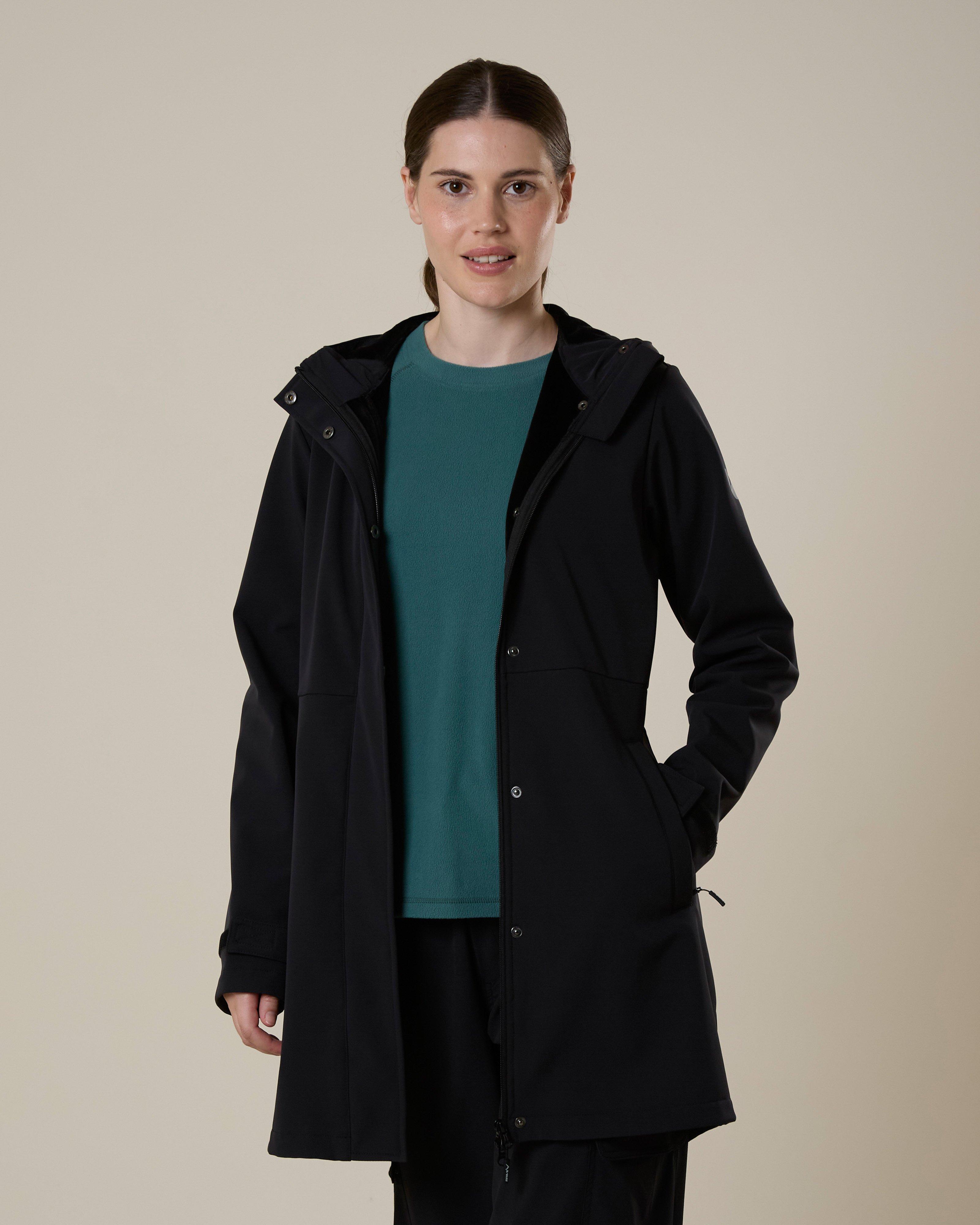 K-Way Women’s Tempest Softshell Coat -  Black