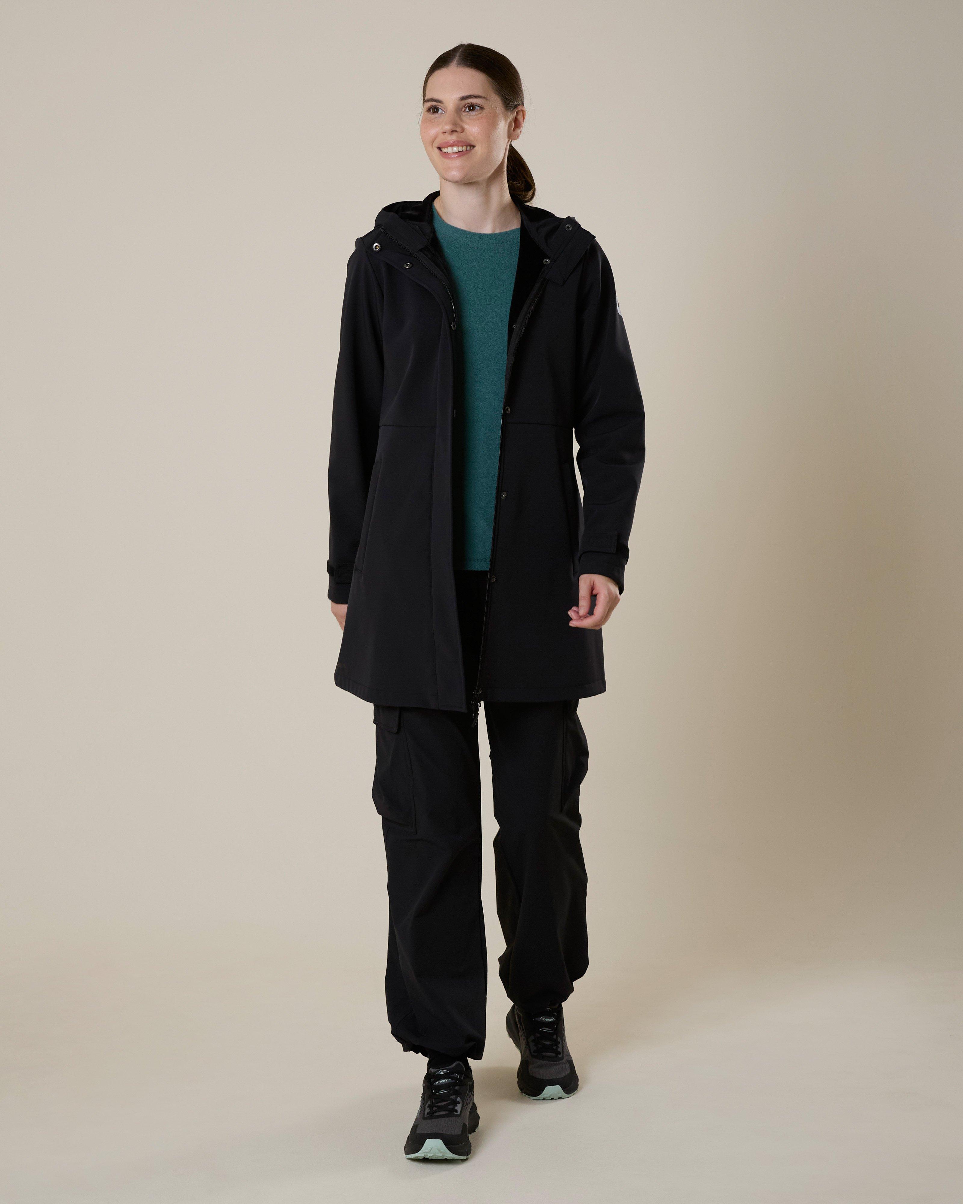 K-Way Women’s Tempest Softshell Coat -  Black