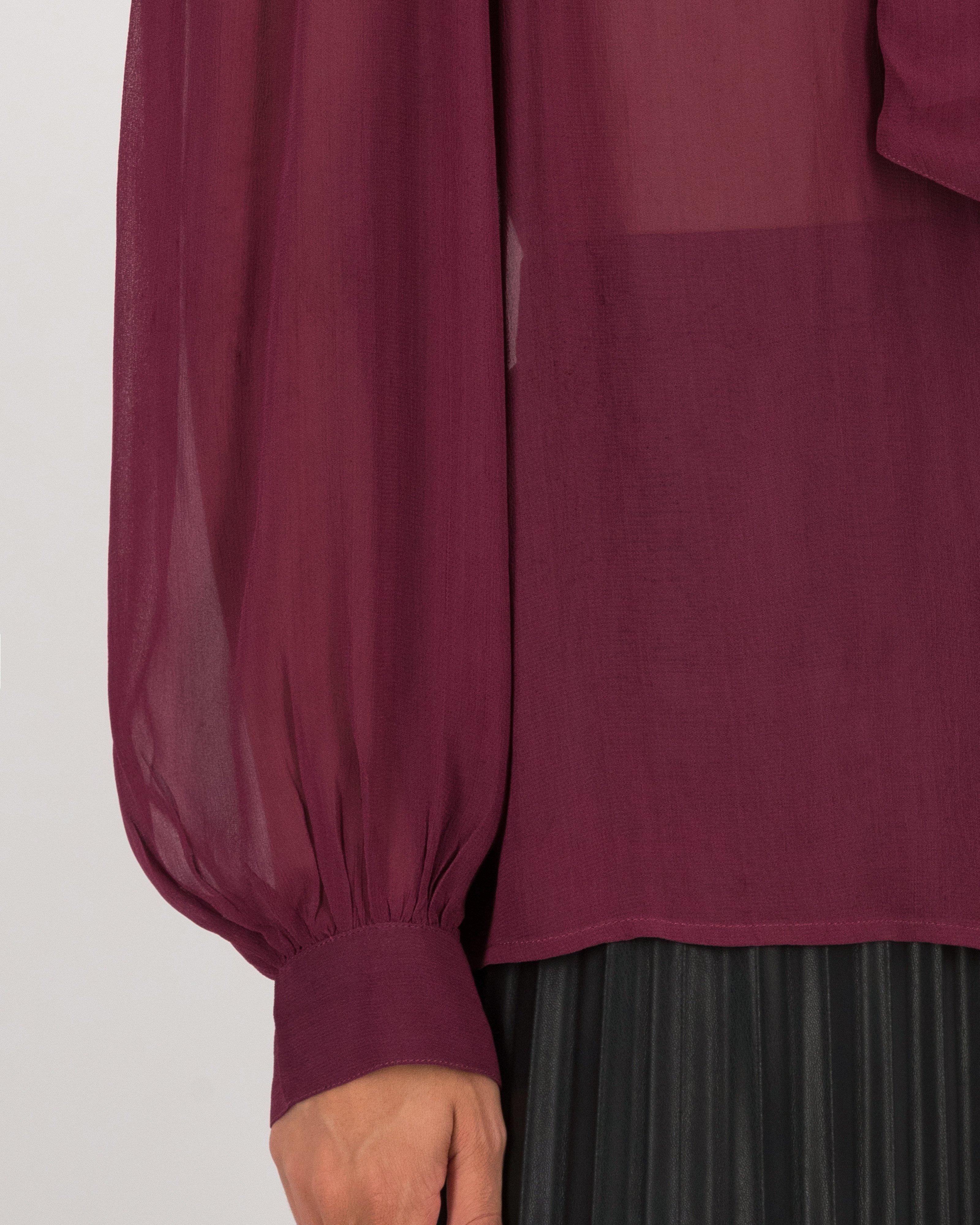 Daphney Sheer Blouse -  Purple