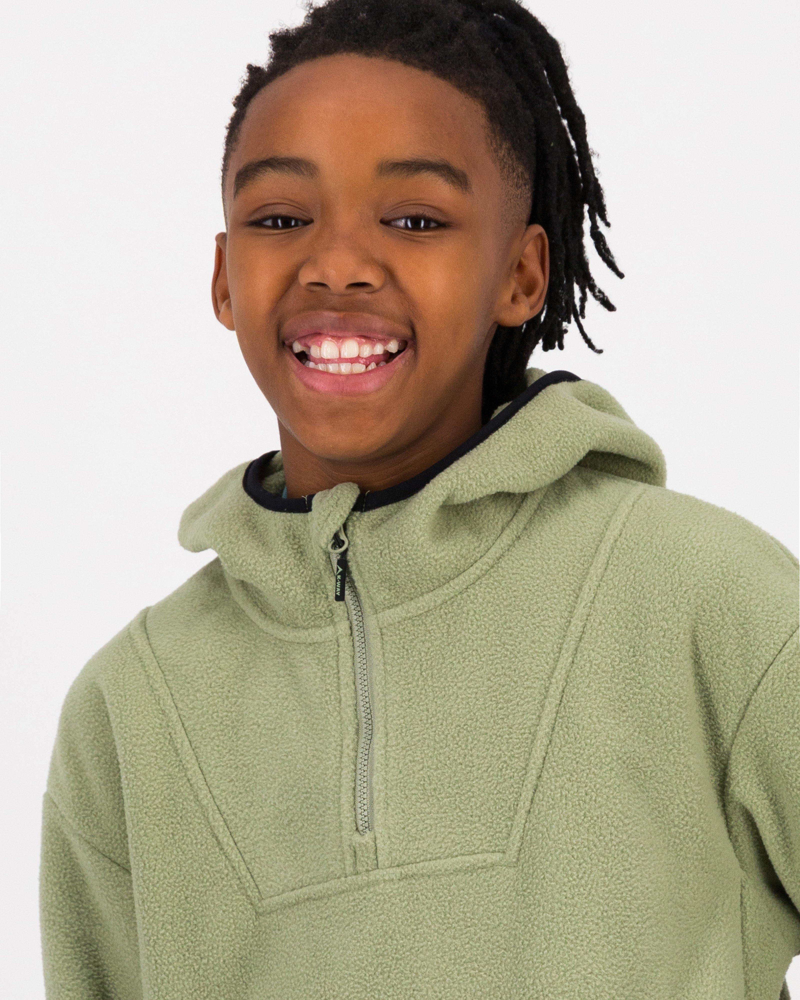 K-Way Youth Leo 1/4 Zip Polar Fleece Top -  Light Green