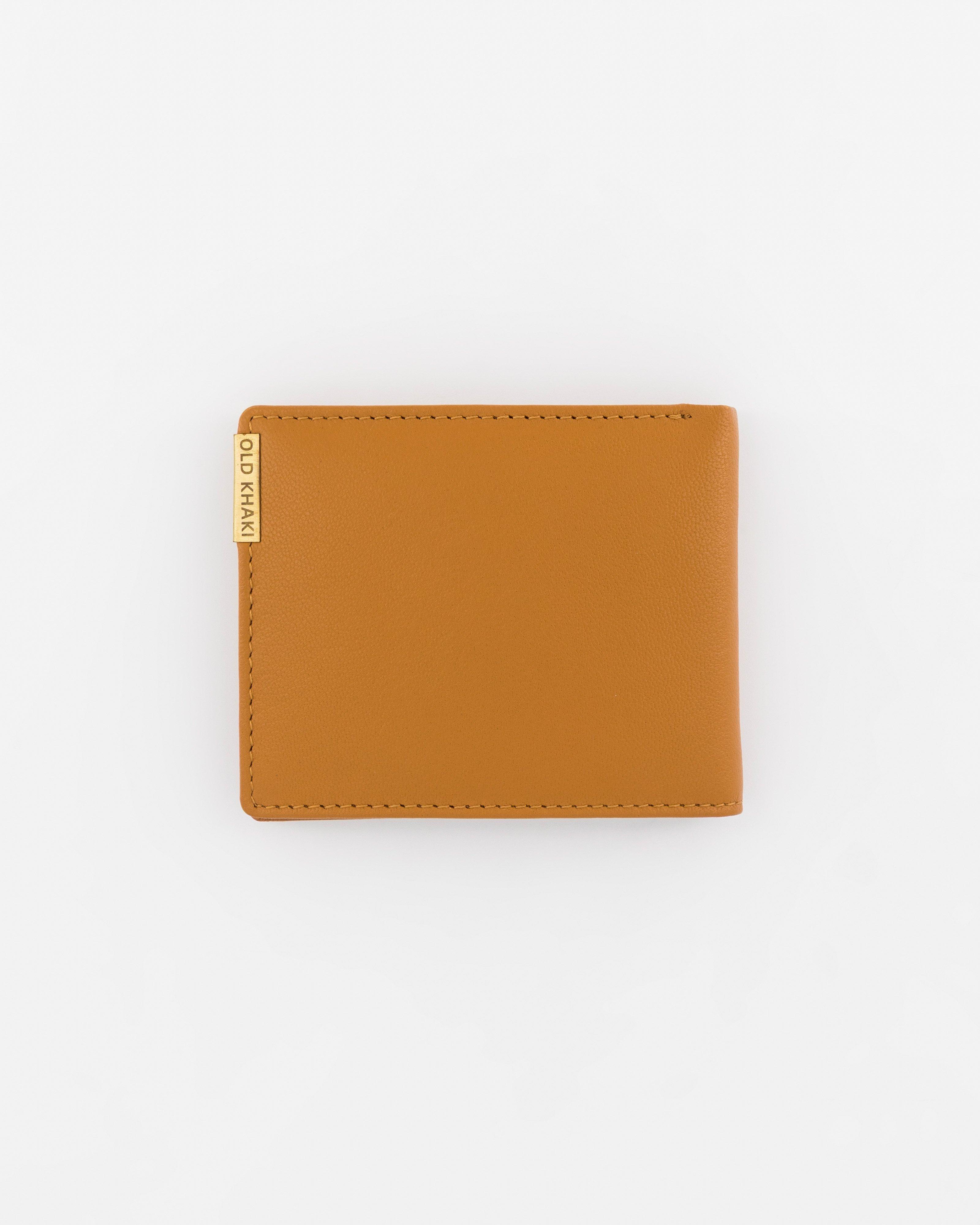 Men's Leather Side Clip Ingot Wallet -  Tan