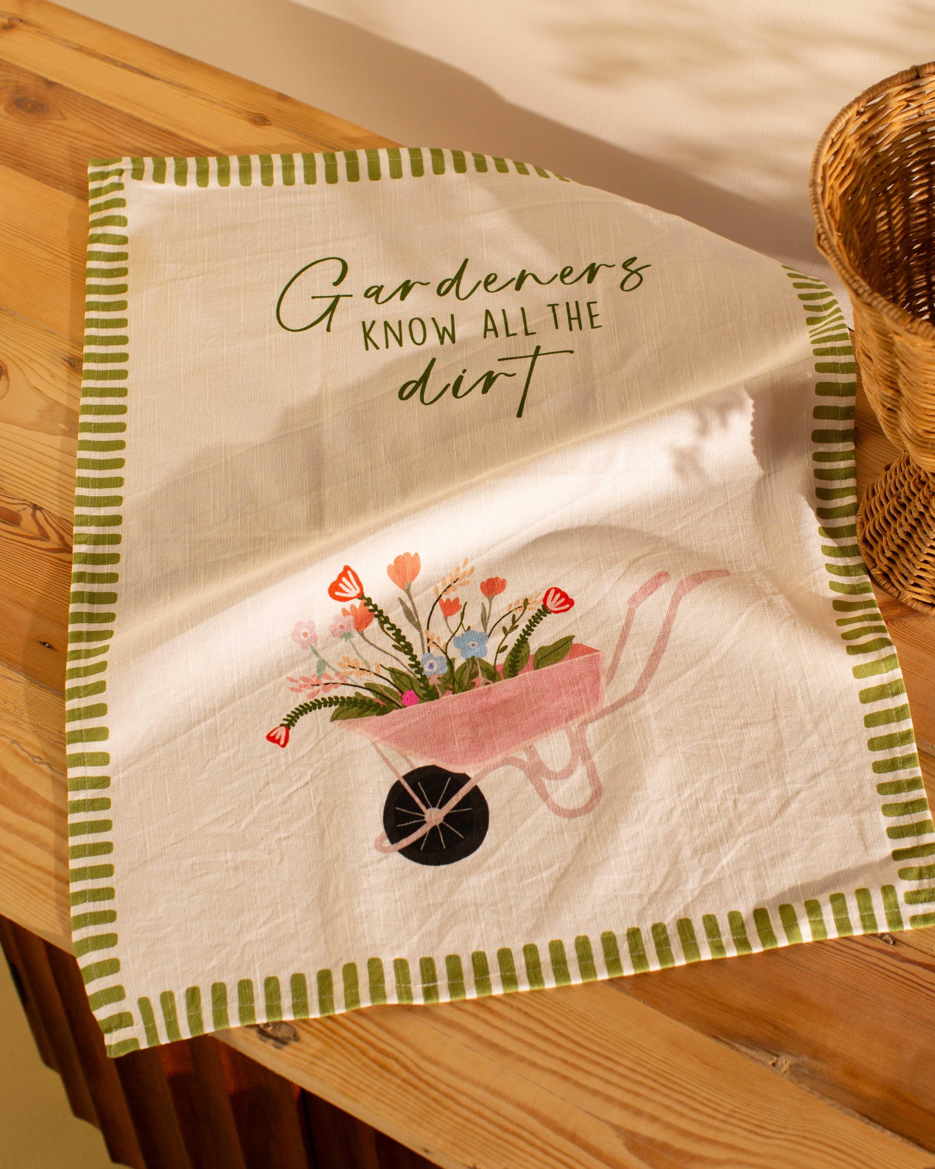 Gardeners Tea Towel -  Milk