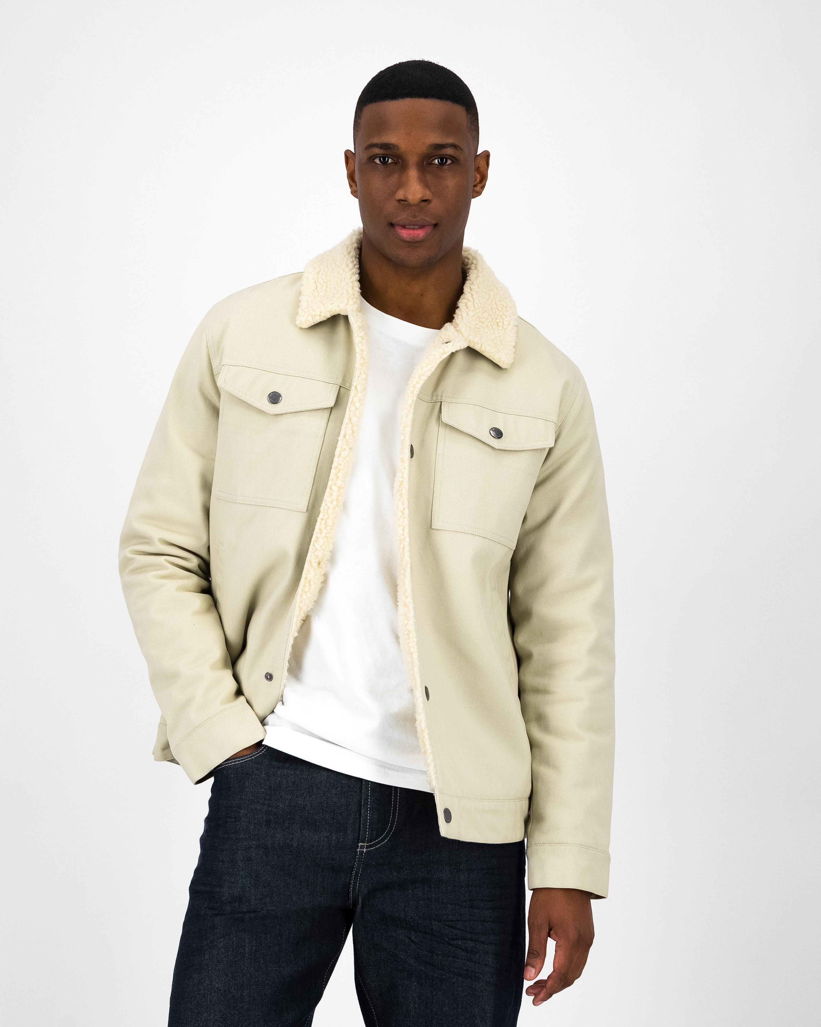 Men's Cyrus Borg Jacket  -  Stone