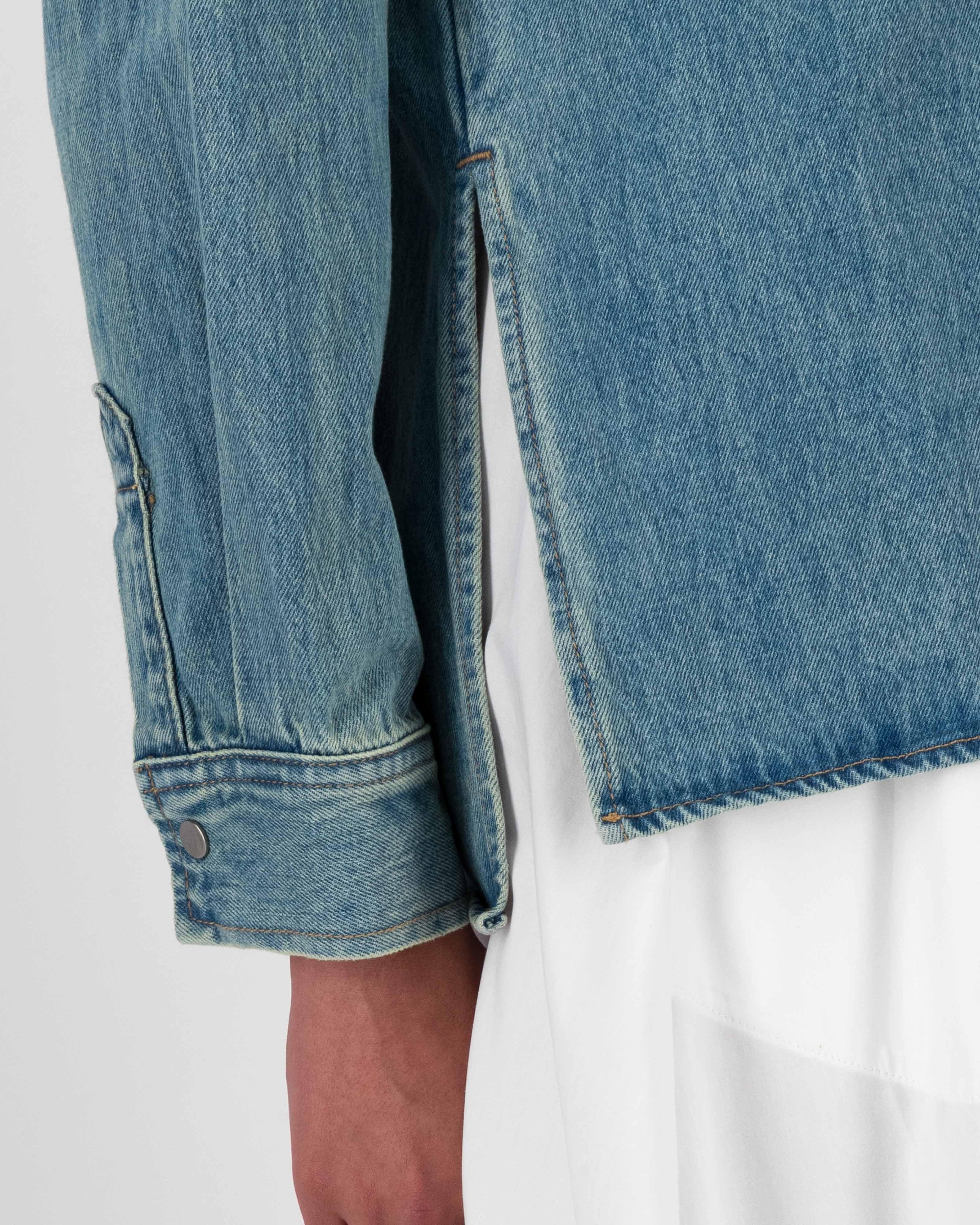 Bruna Denim Tunic Shirt -  Blue