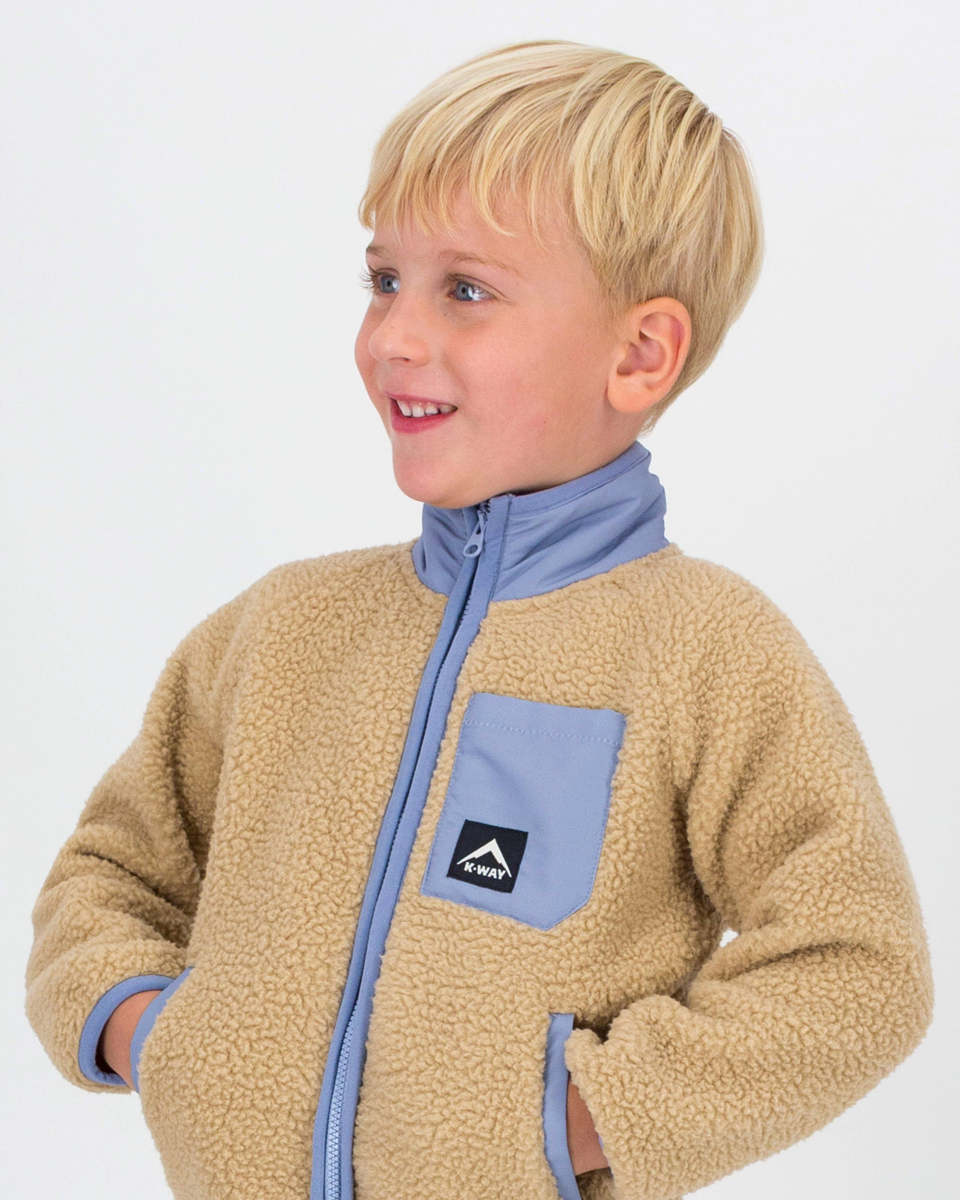 K-Way Kids Explore Borg Full-Zip Track Top -  Stone