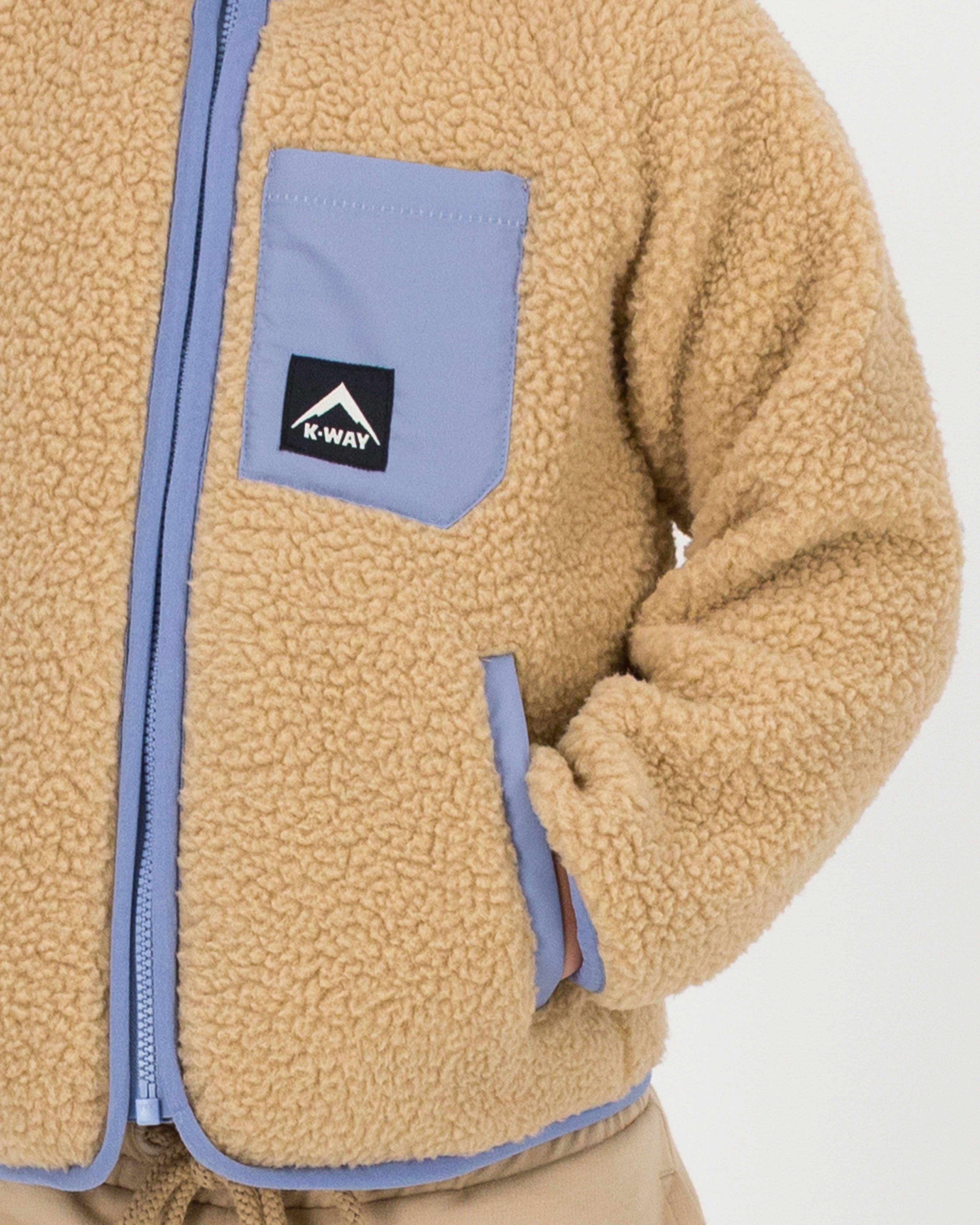 K-Way Kids Explore Borg Full-Zip Track Top -  Stone