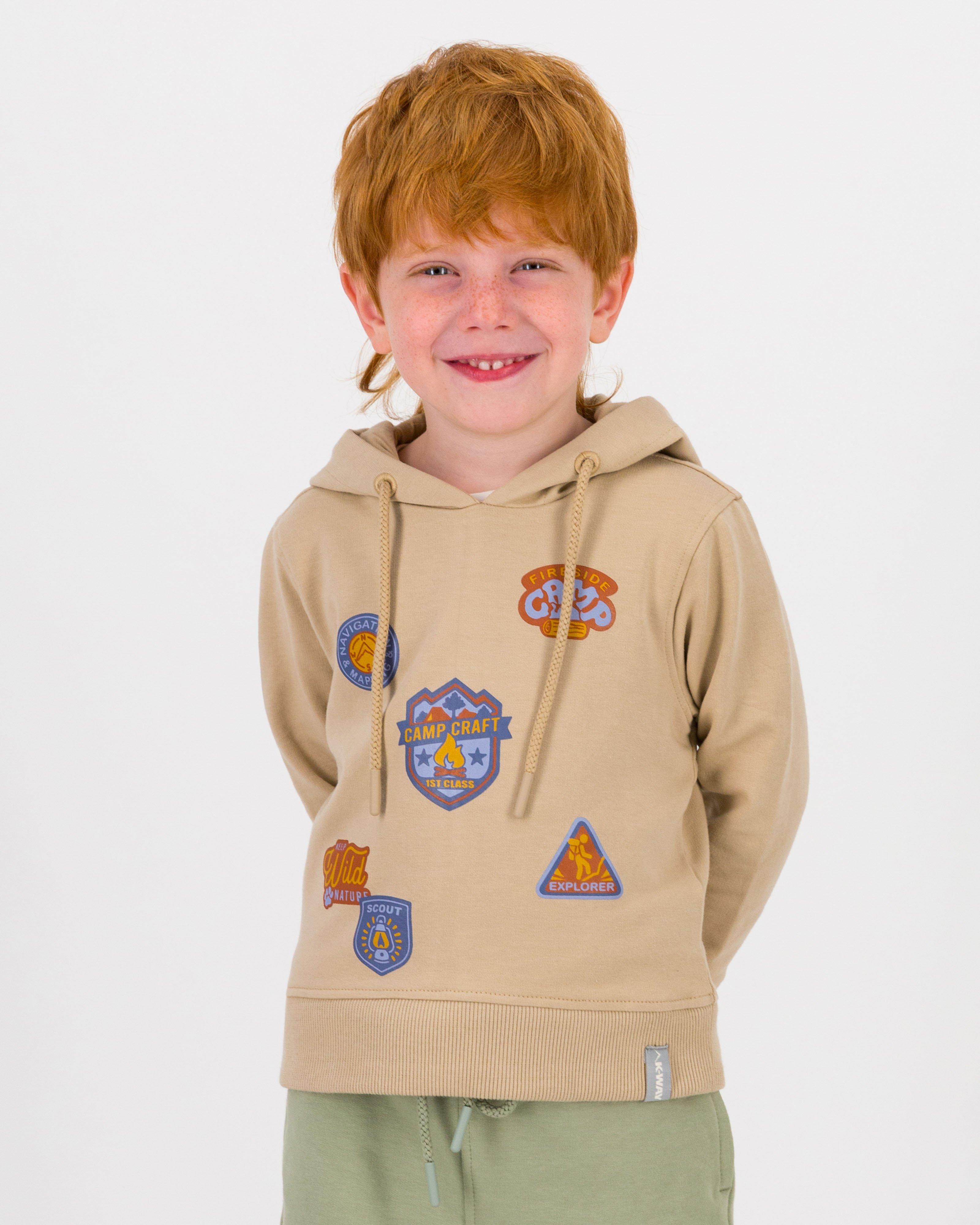 K-Way Kids Odyssey Hooded Track Top -  Stone