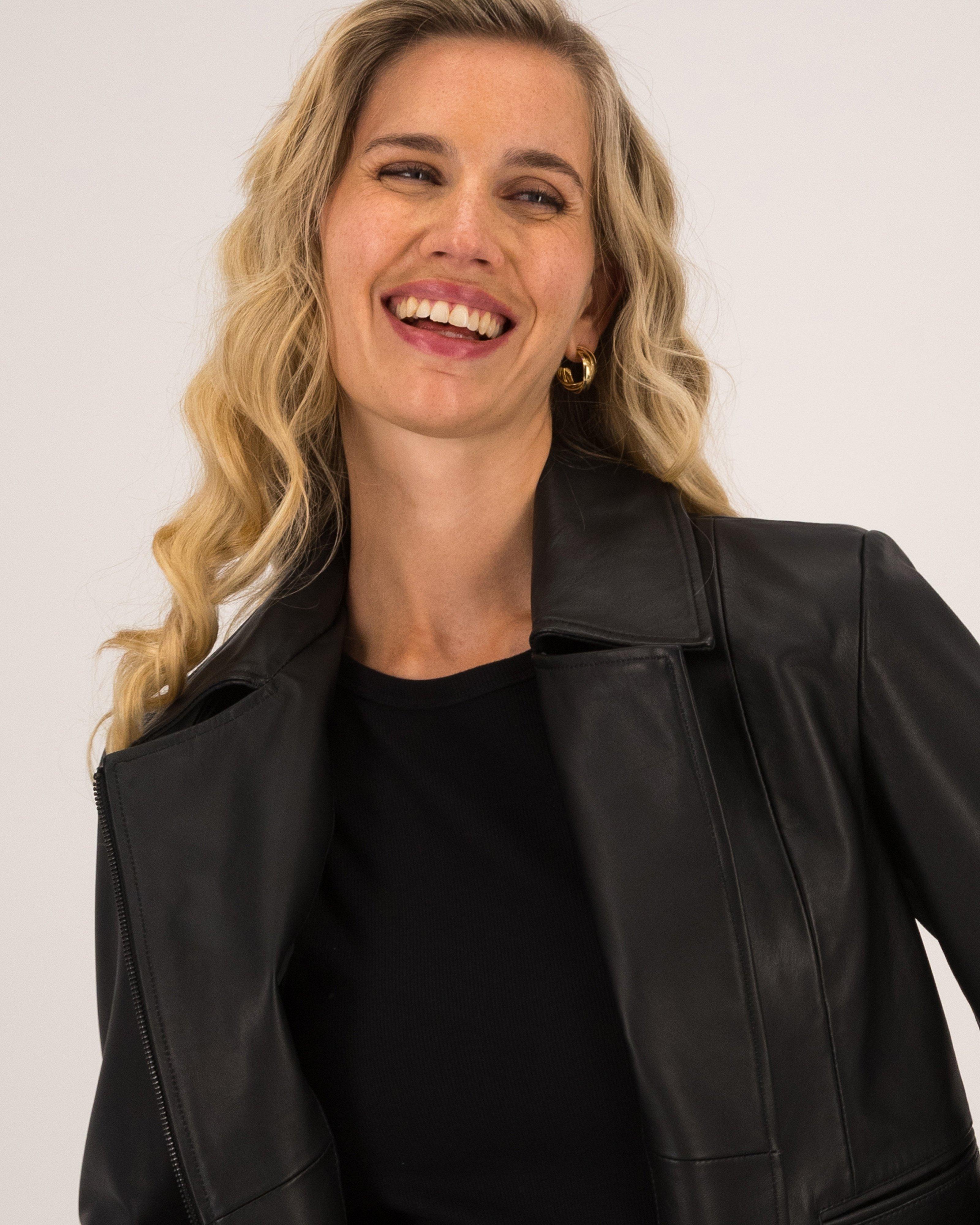 Spencer Leather Jacket -  Black