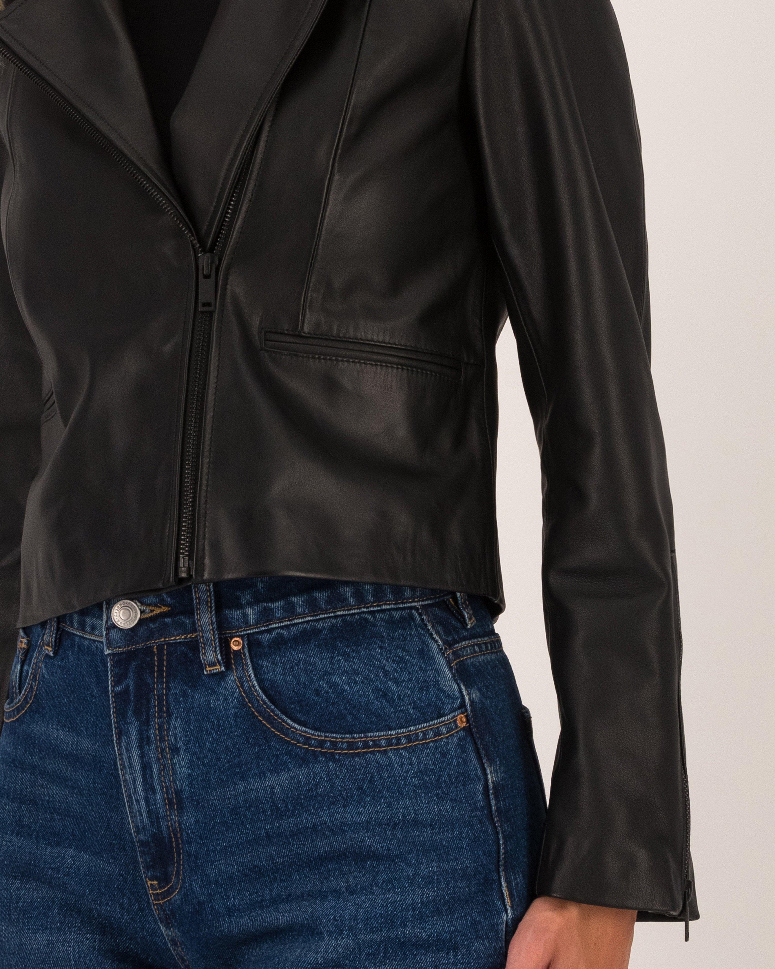 Spencer Leather Jacket -  Black