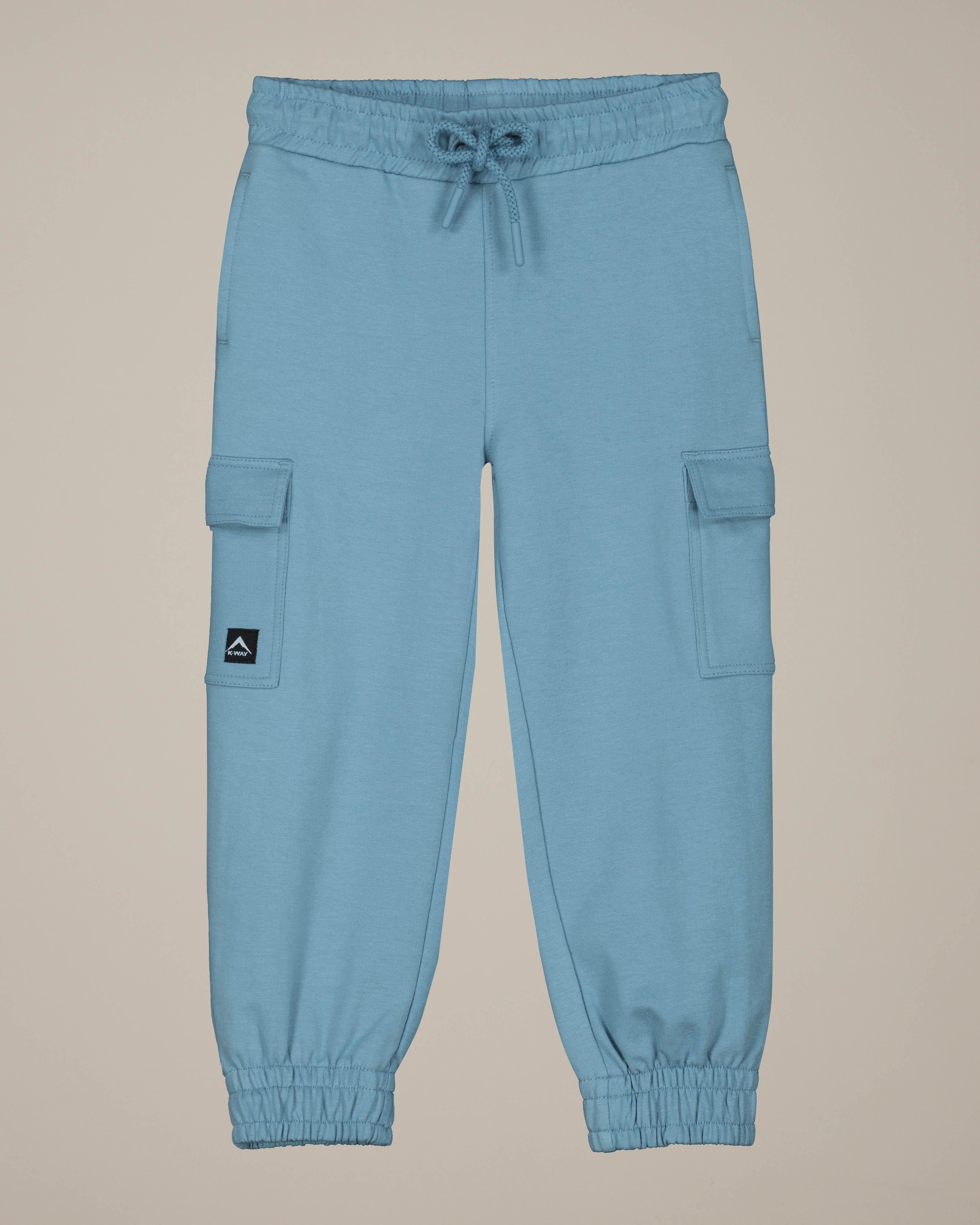K-Way Kids Rugged Cargo Track Pants  -  Mid Blue
