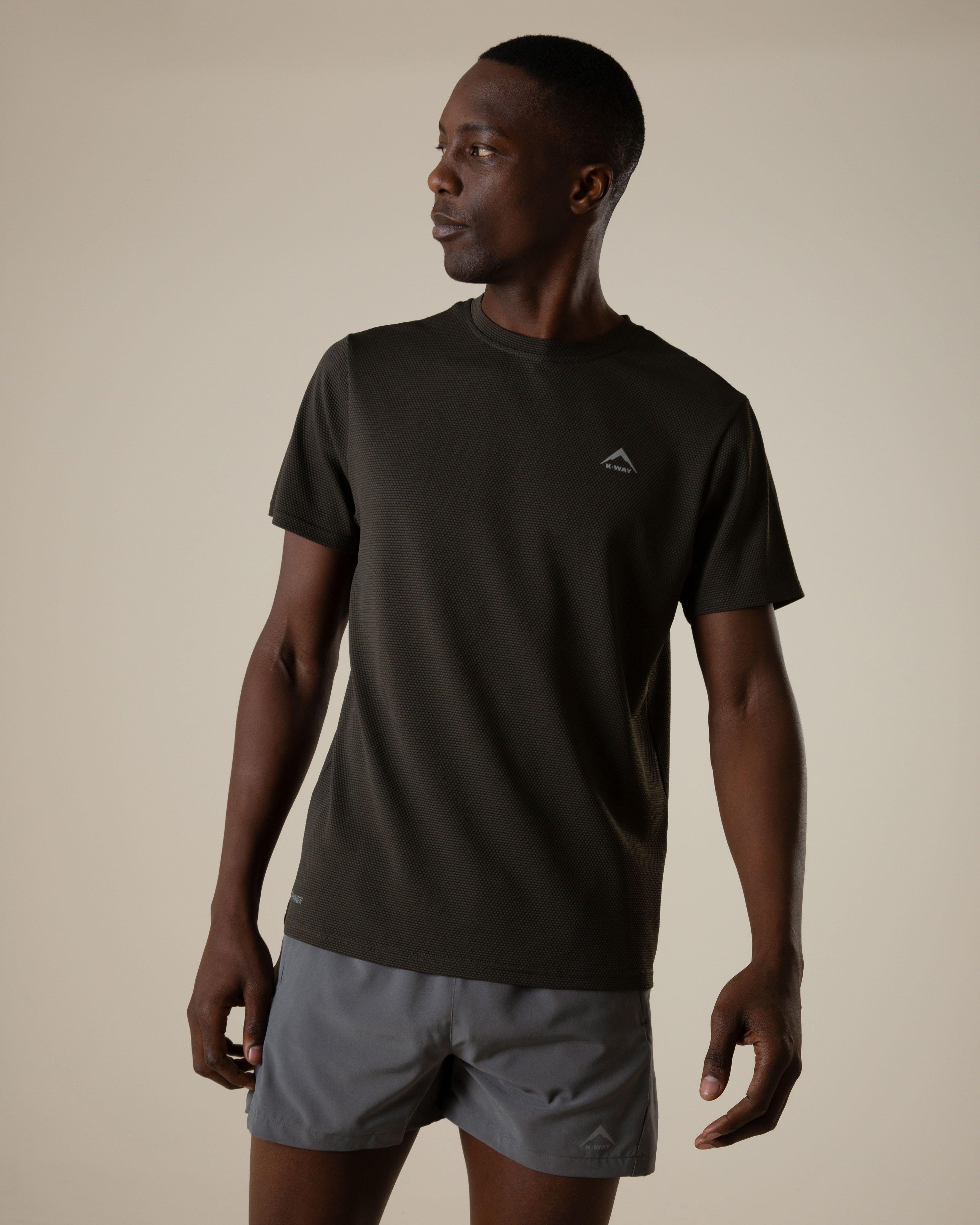 K-Way Men's Pulse Pace Short Sleeve Tech T-Shirt -  Dark Olive