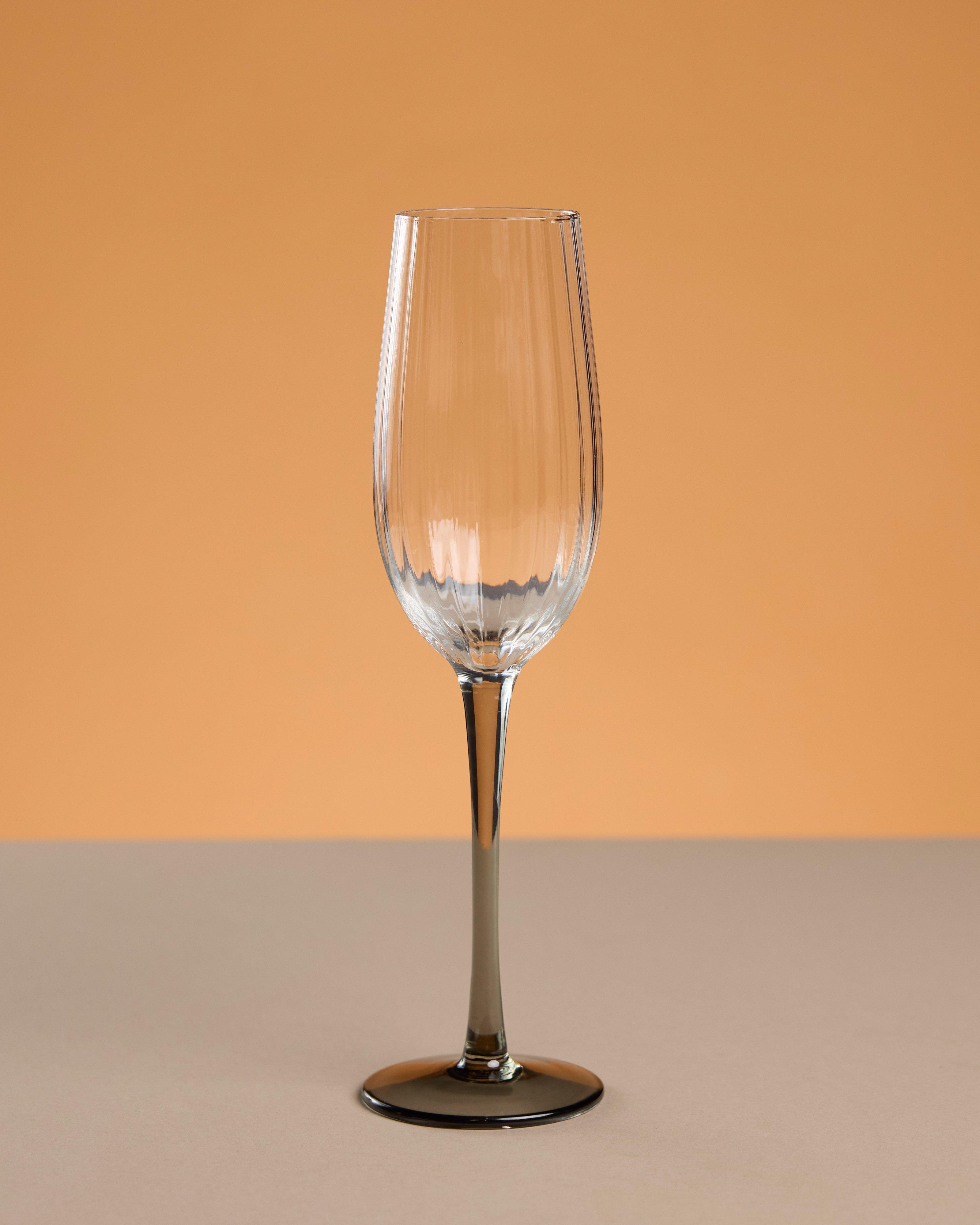 Cara Colour Stem Flute -  Grey
