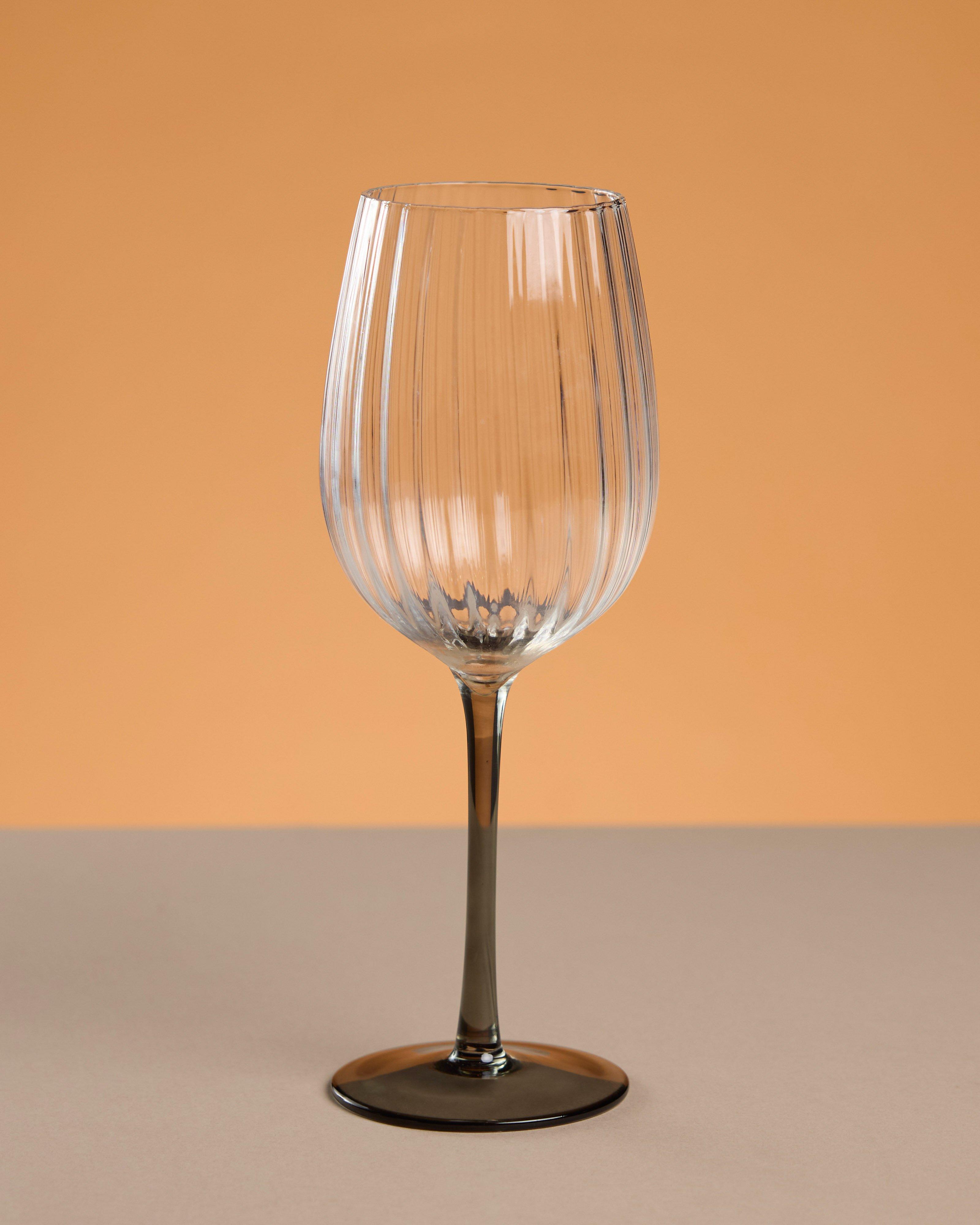 Cara Colour Stem White Wine Glass -  Grey