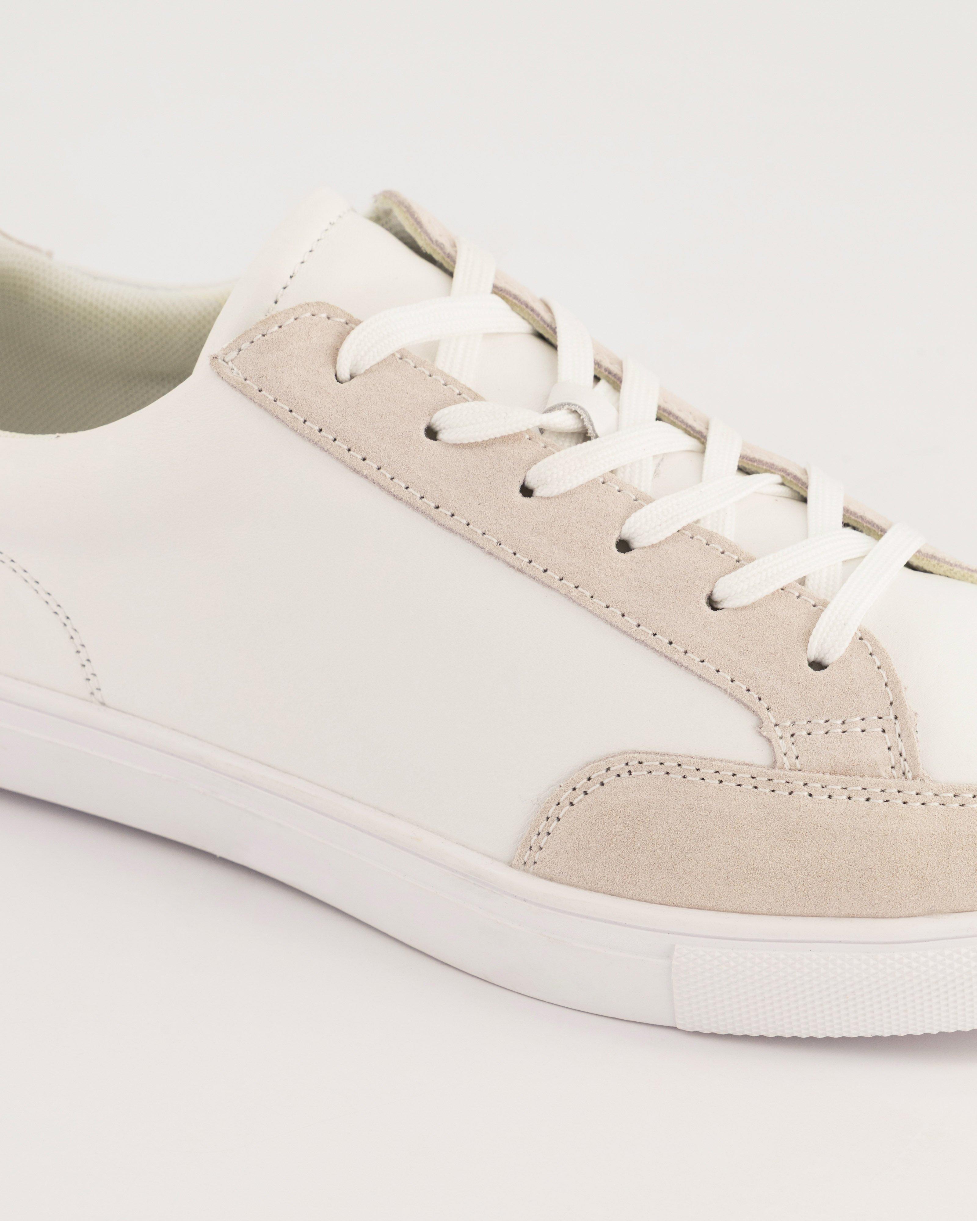 Shawna Leather Sneakers -  White