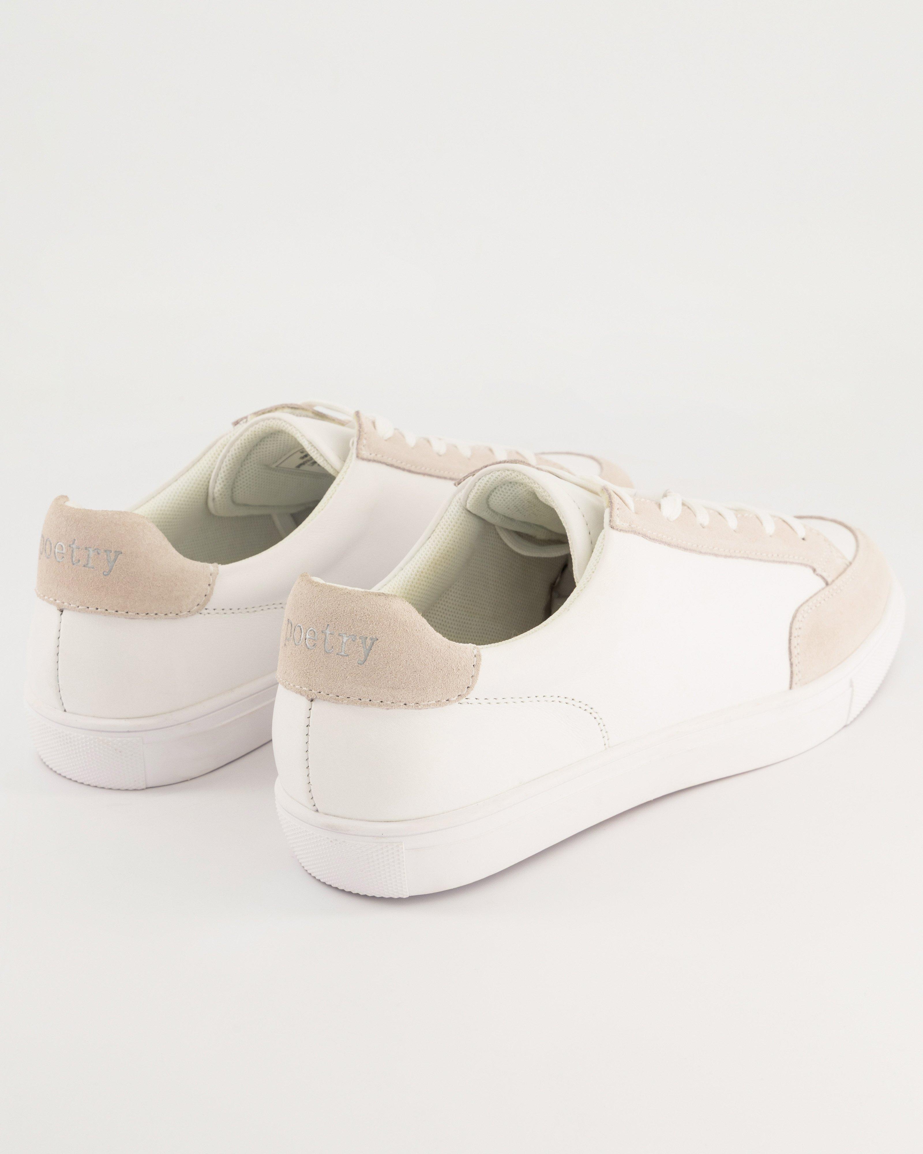 Shawna Leather Sneakers -  White