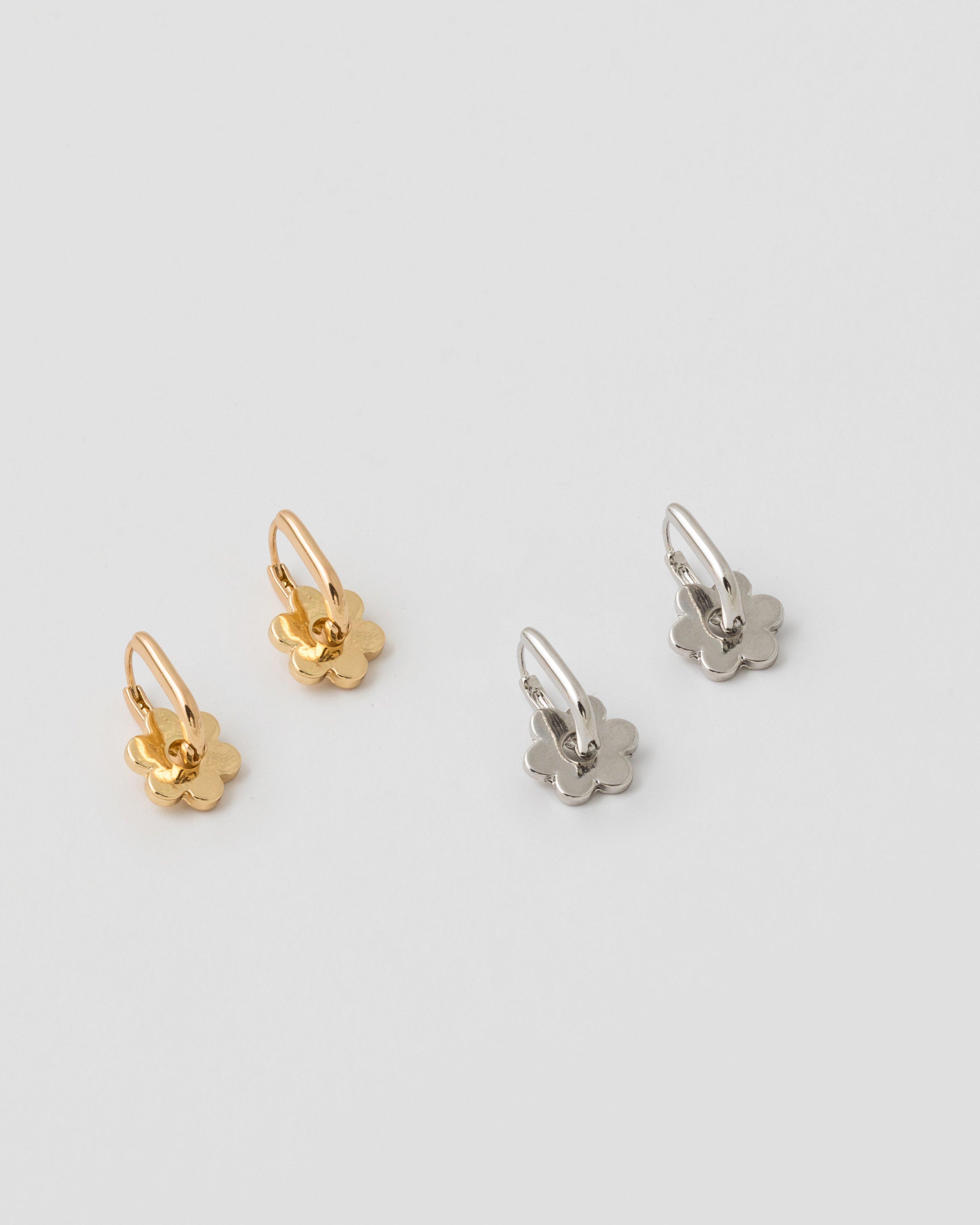 Women’s Rectangle Daisy Earrings 2-Pack  -  Gold