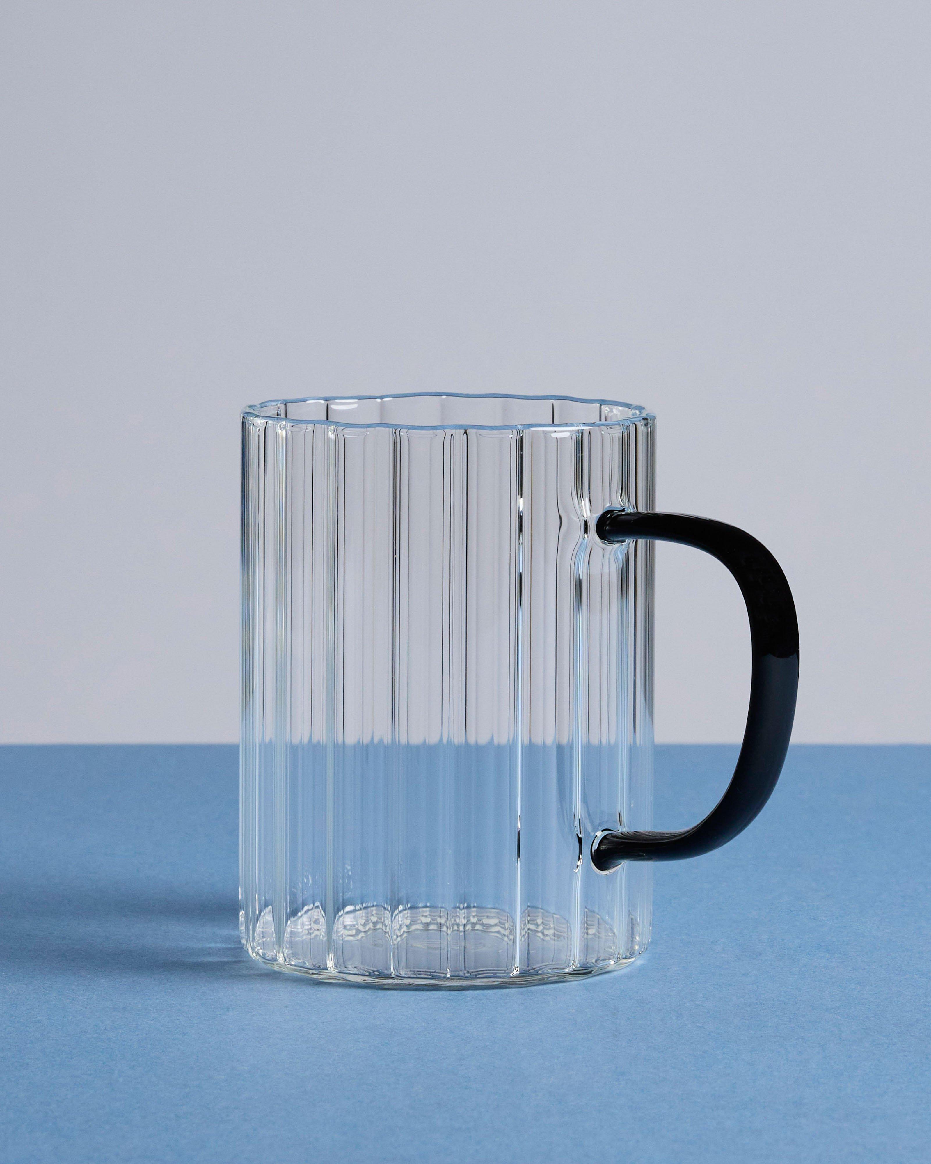 Monochrome Fluted Glass Mug -  No Colour