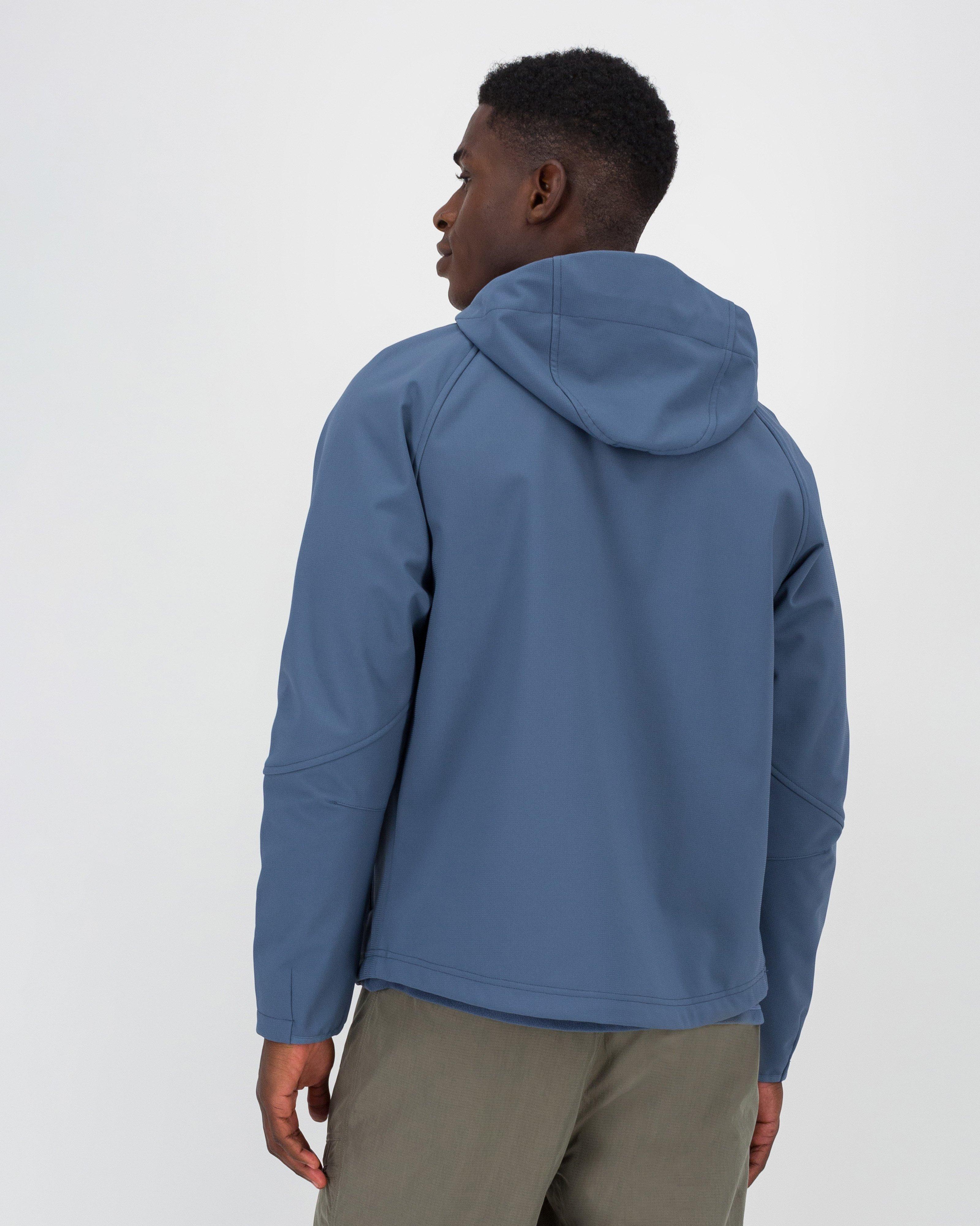 K-Way Men's SummitGuard Hooded Softshell Jacket -  Mid Blue