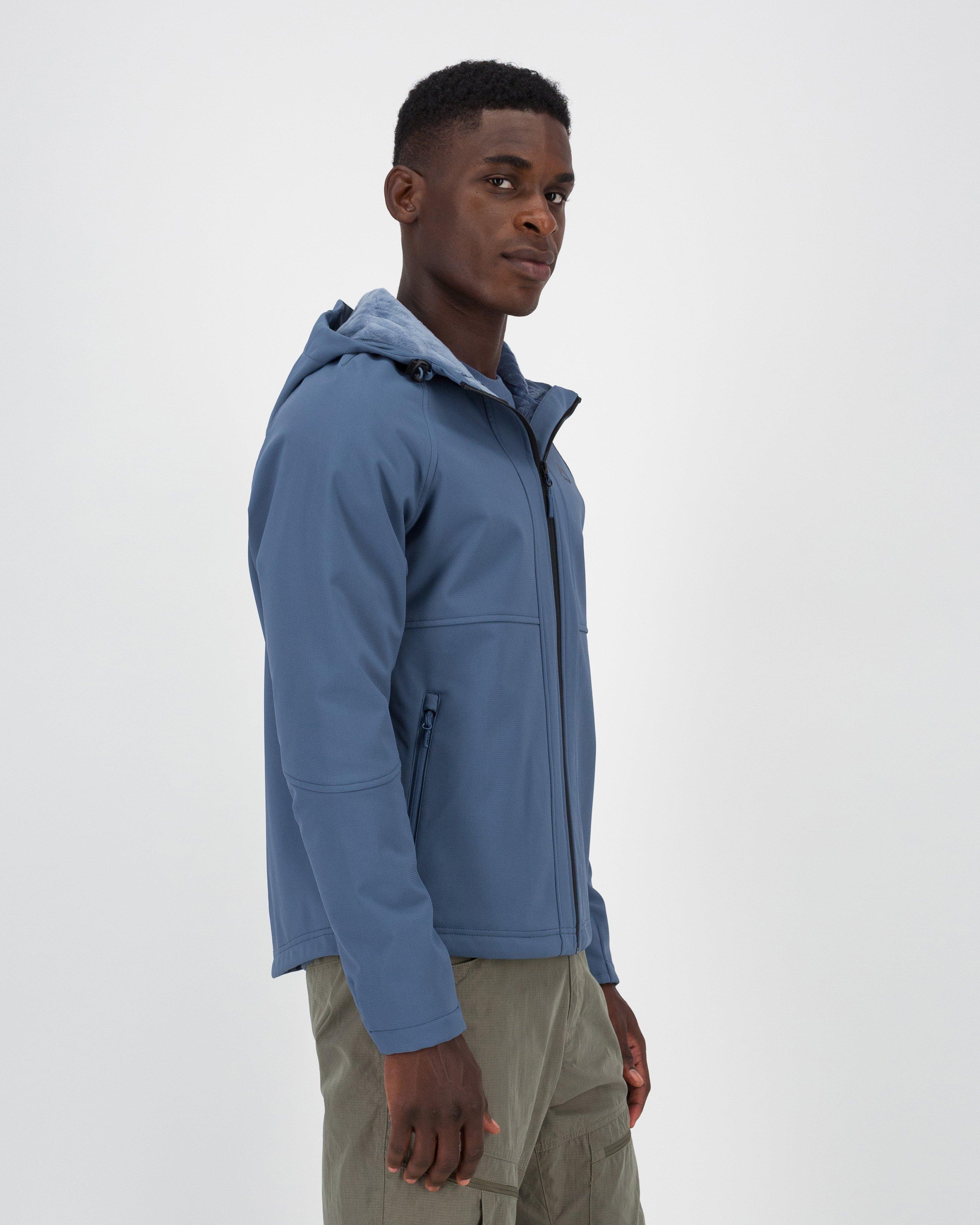 K-Way Men's SummitGuard Hooded Softshell Jacket -  Mid Blue