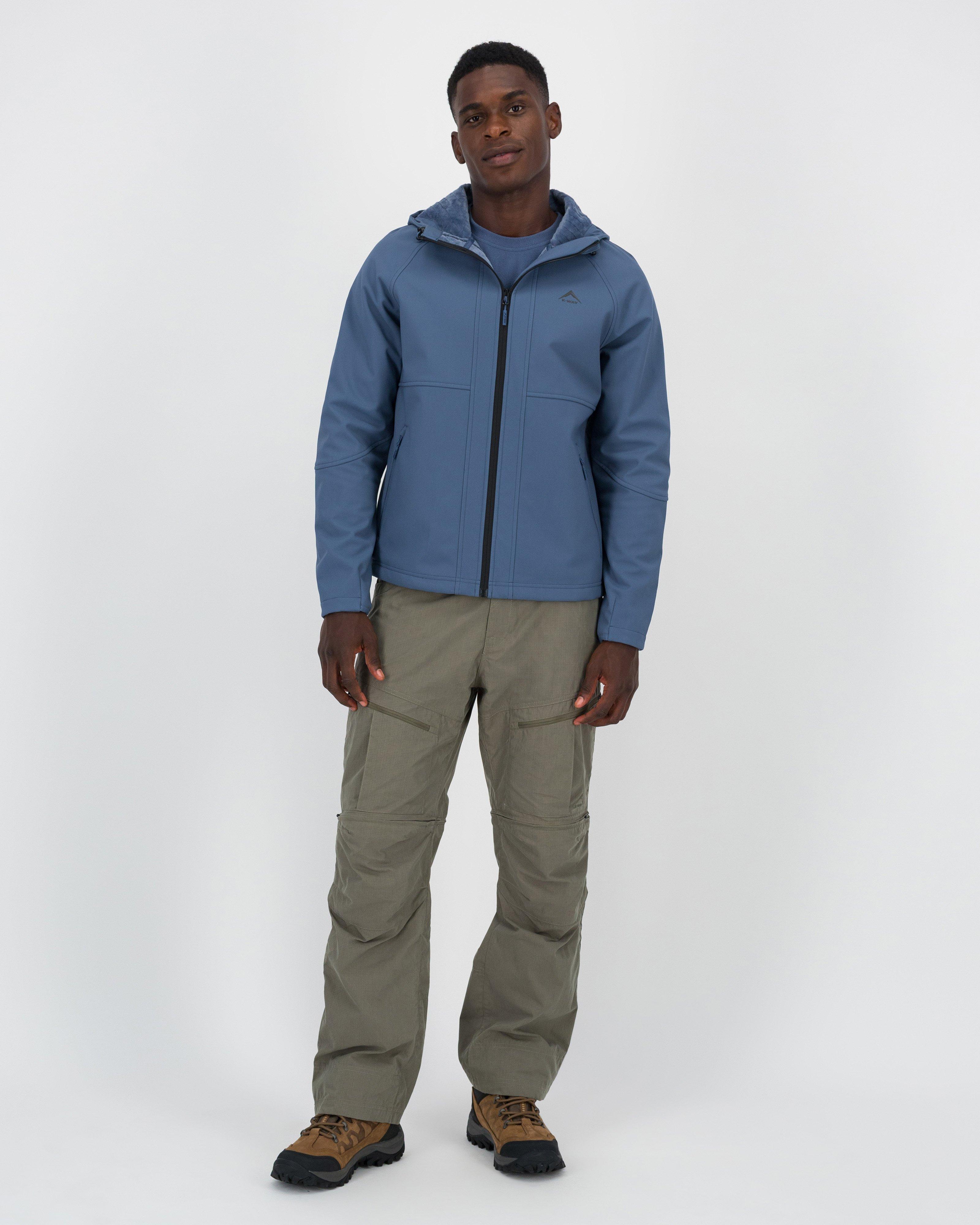 K-Way Men's SummitGuard Hooded Softshell Jacket -  Mid Blue