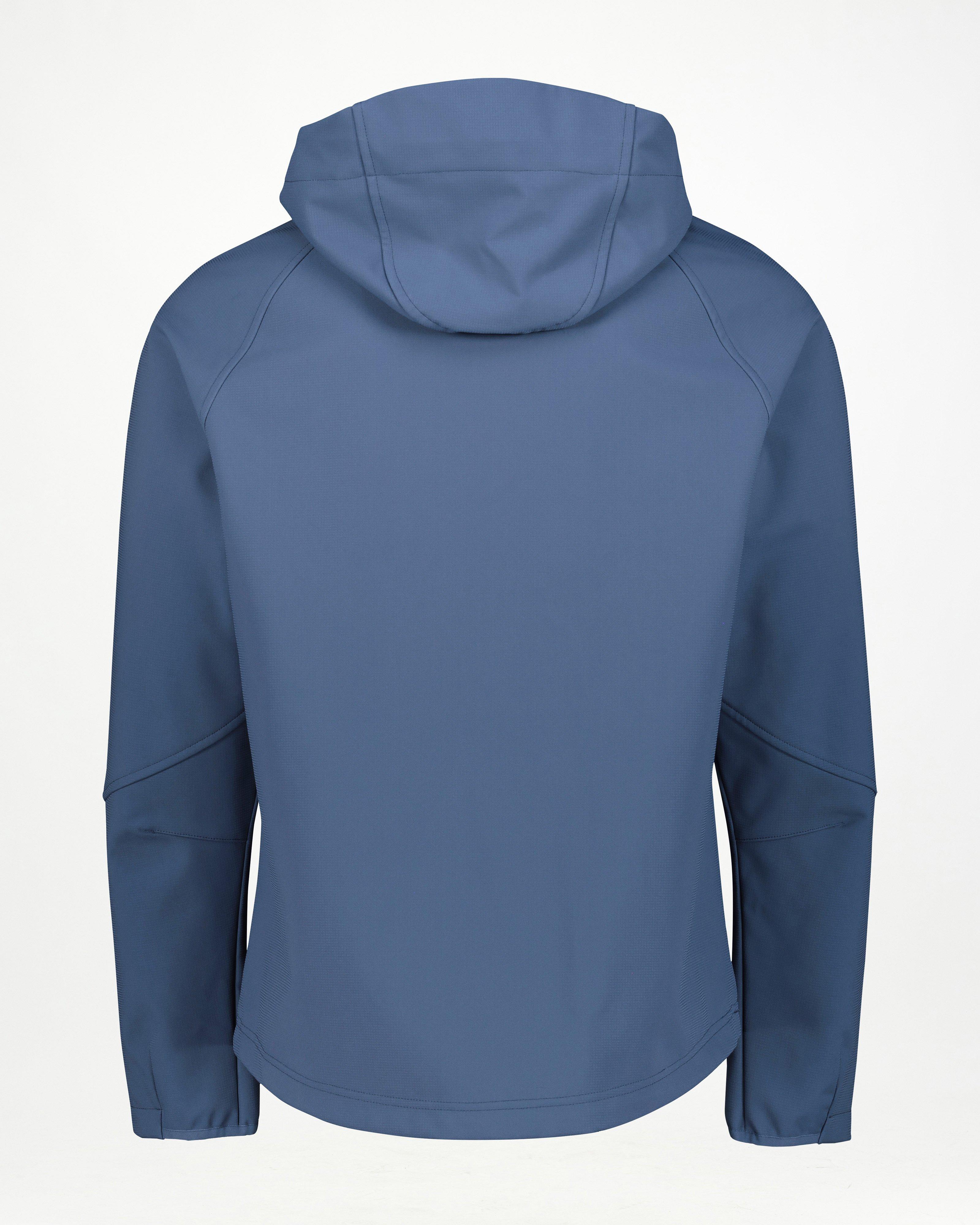 K-Way Men's SummitGuard Hooded Softshell Jacket -  Mid Blue