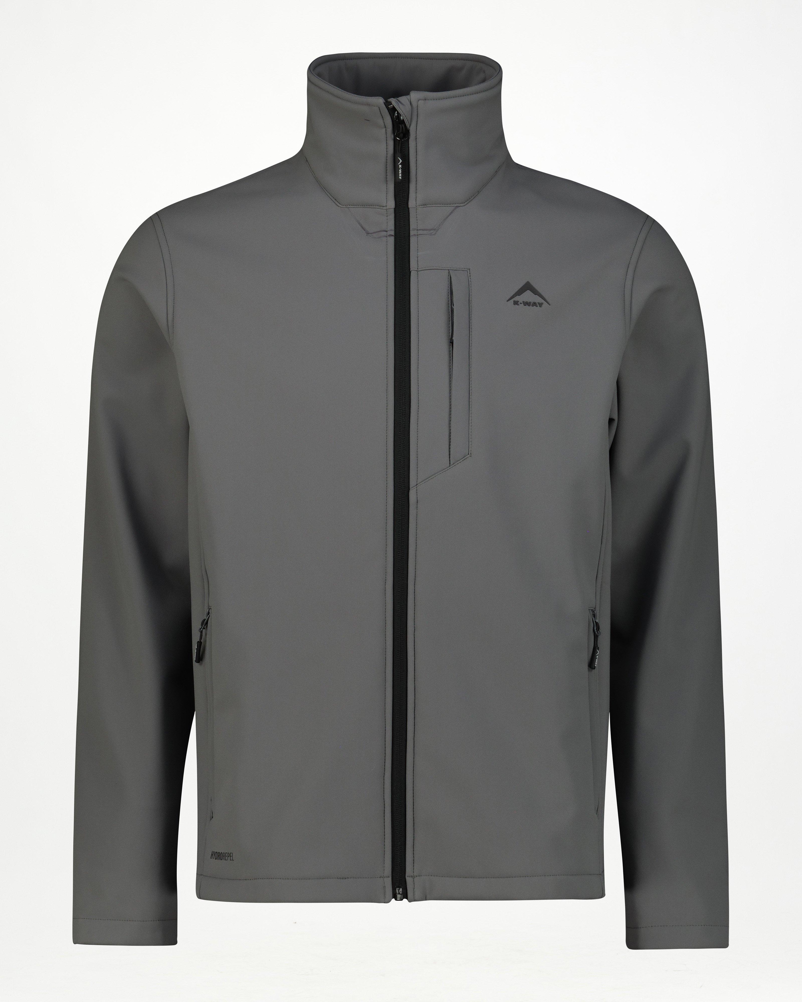 K-Way Men's EverVent Eco Softshell Jacket -  Charcoal