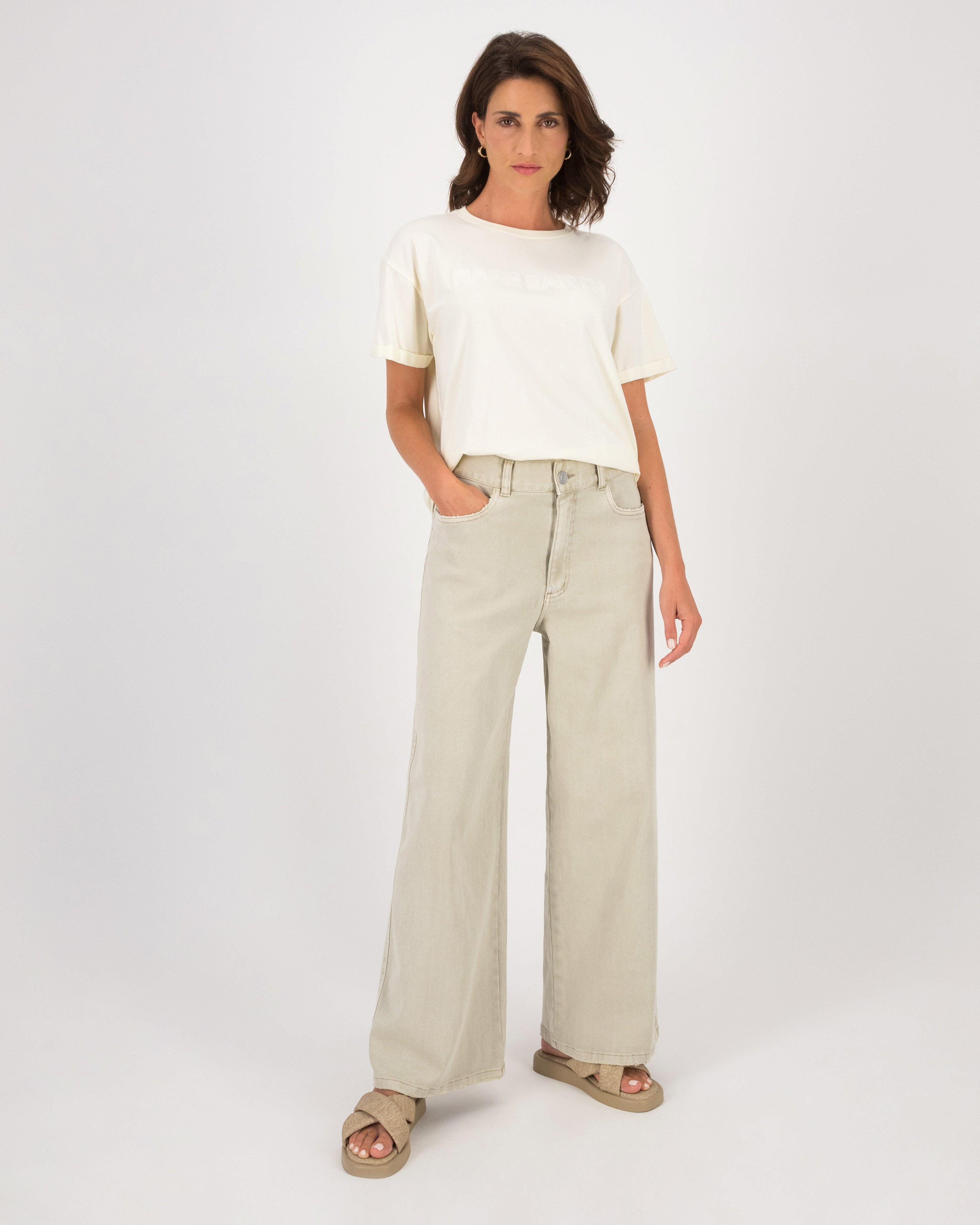 Rare Earth Women’s Lisa Straight Leg Denim Jeans -  Stone