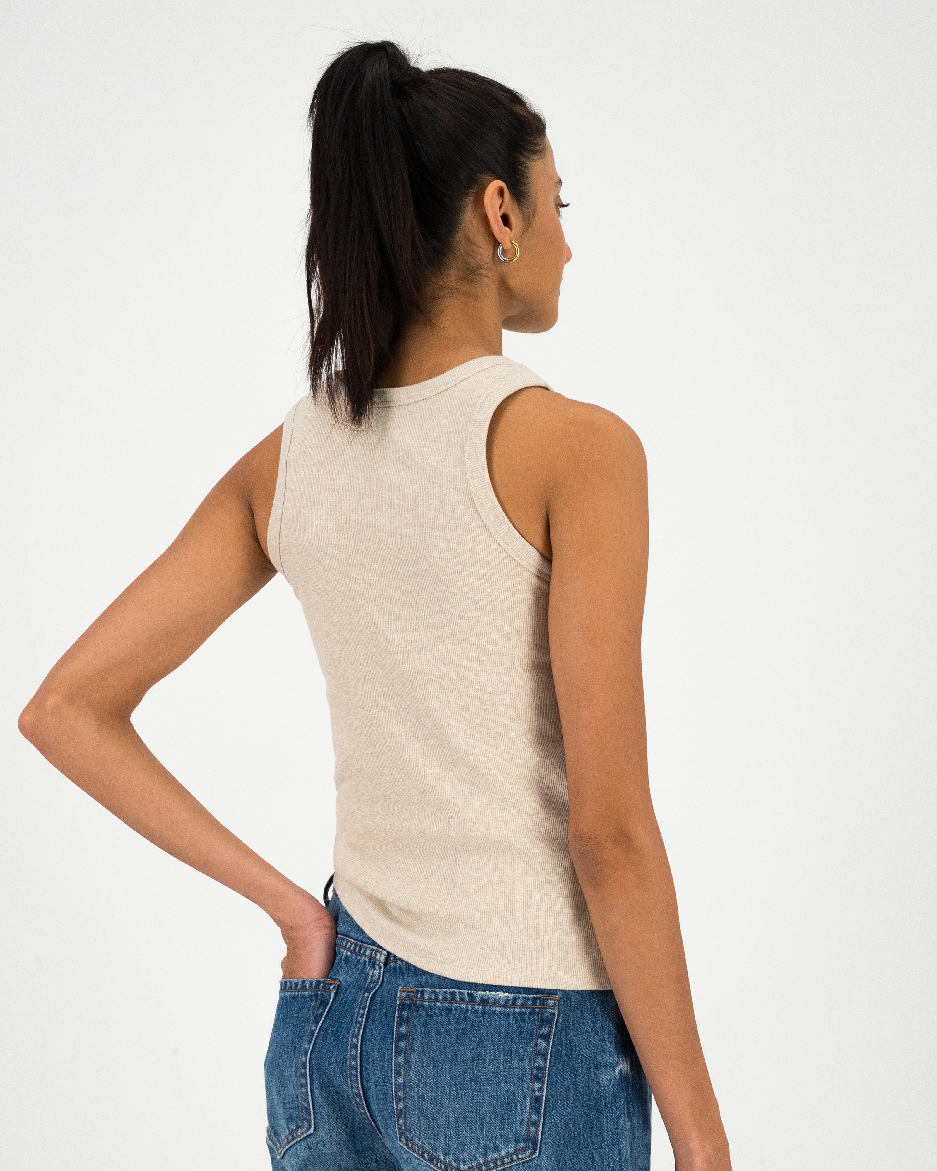 Ariella Melange Tank -  Oatmeal