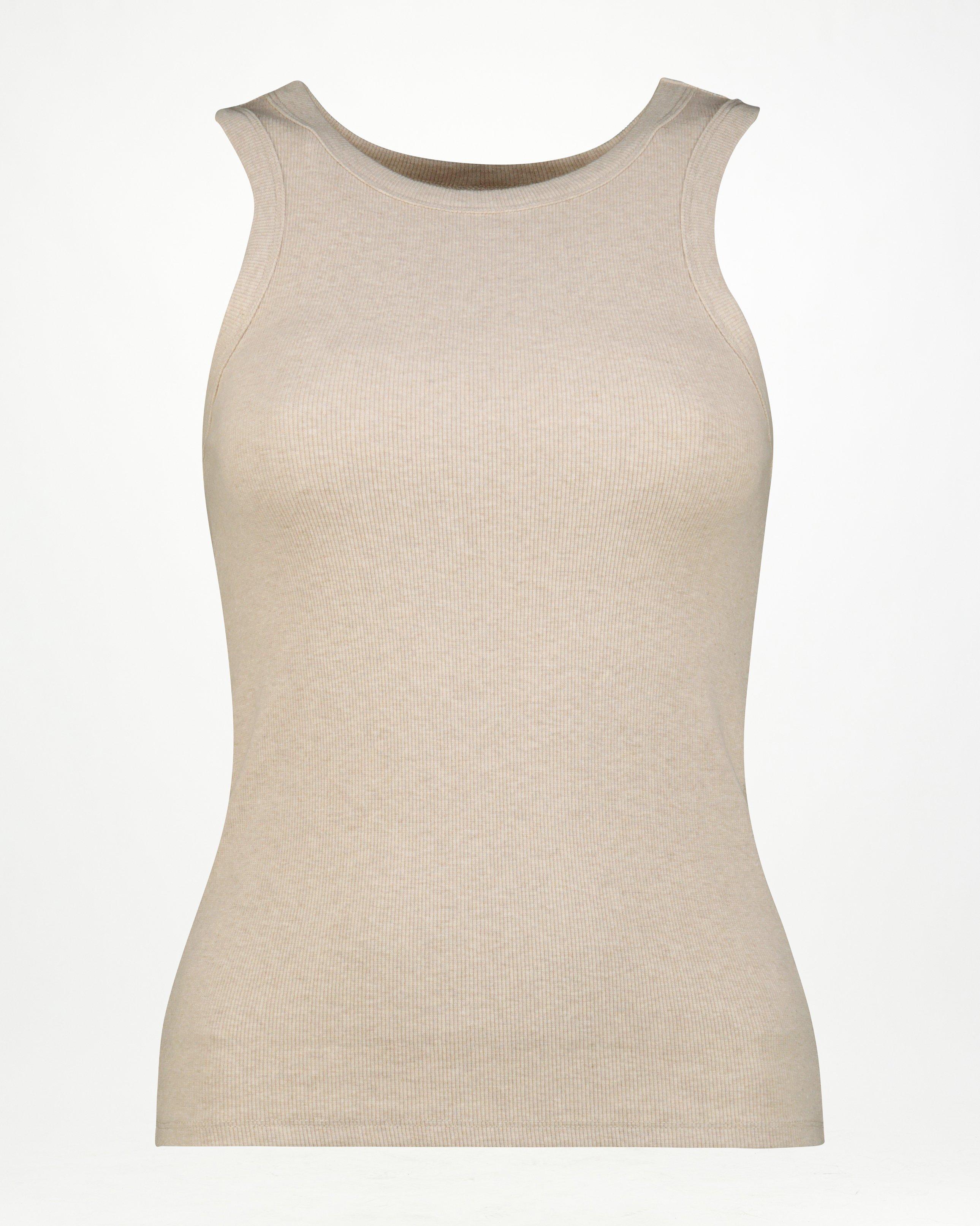 Ariella Melange Tank -  Oatmeal