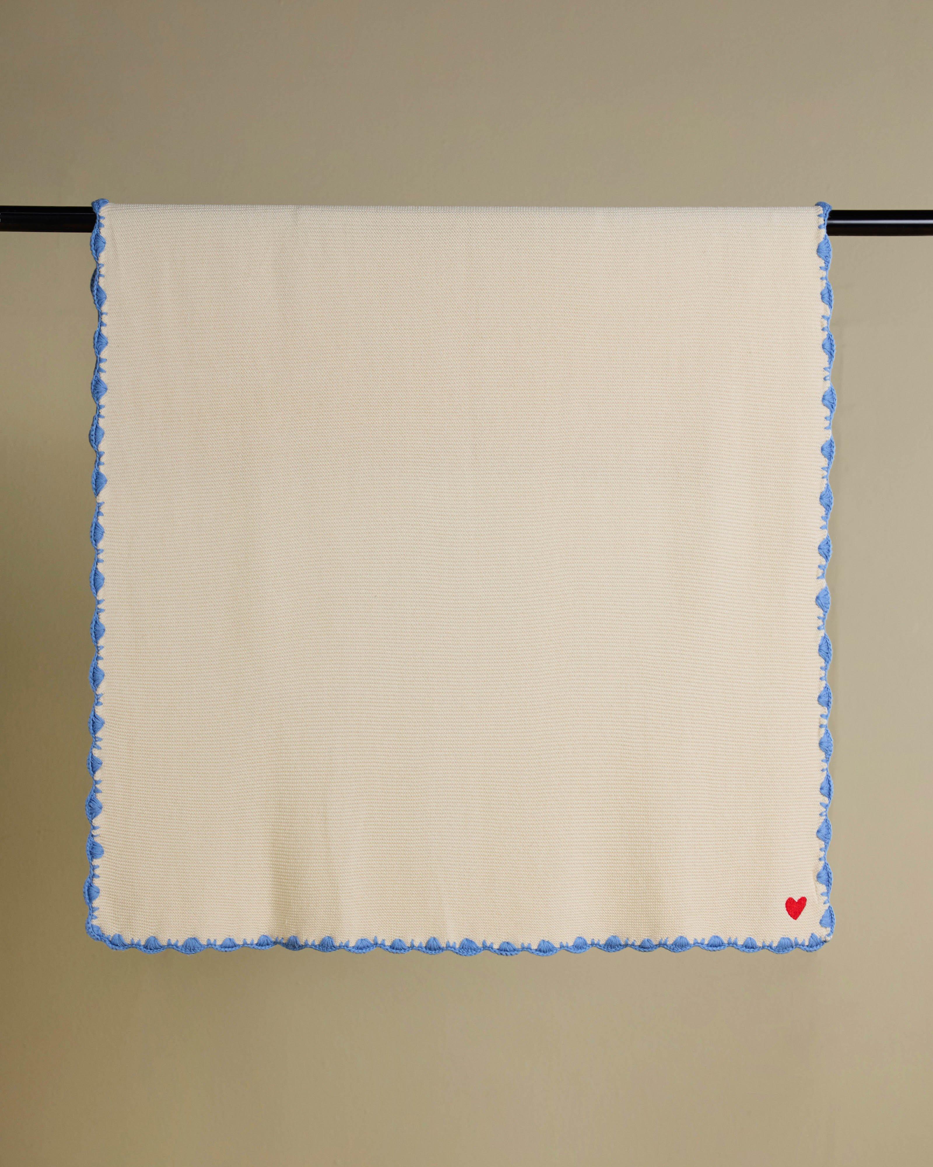 Lara Cotton Crochet Baby Blanket -  Milk
