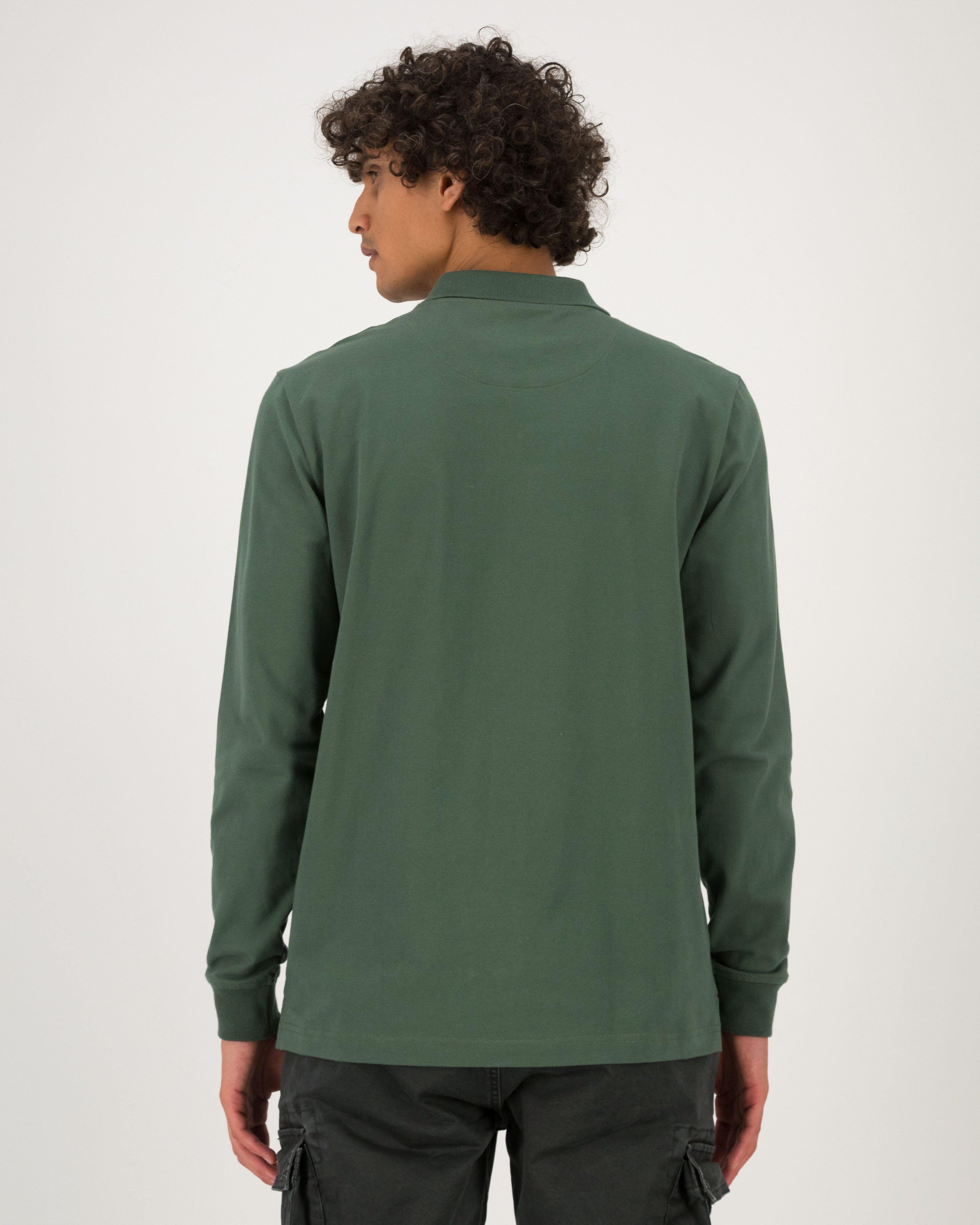 Men’s Jaxon Long Sleeve Golfer  -  Sage