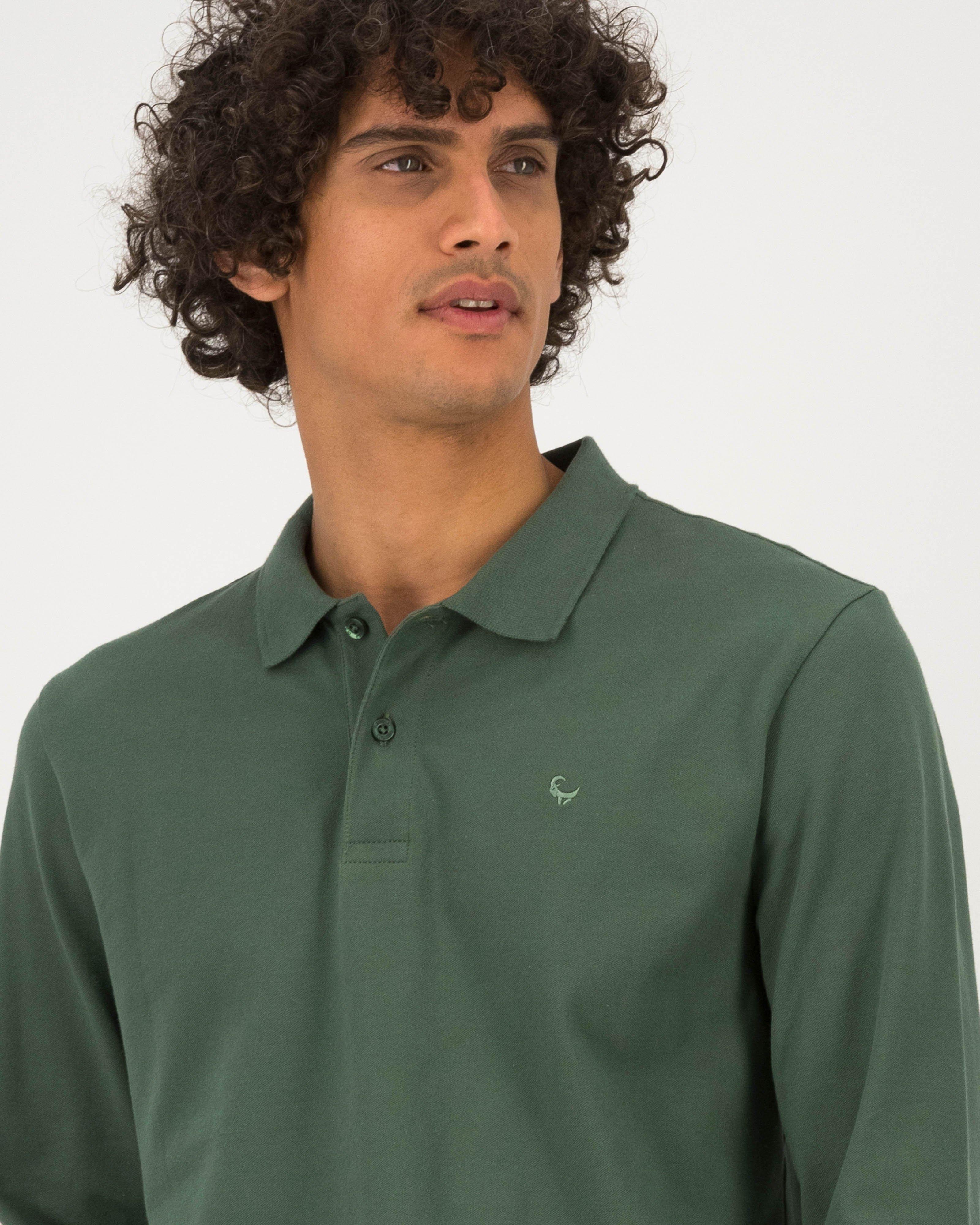 Men’s Jaxon Long Sleeve Golfer  -  Sage