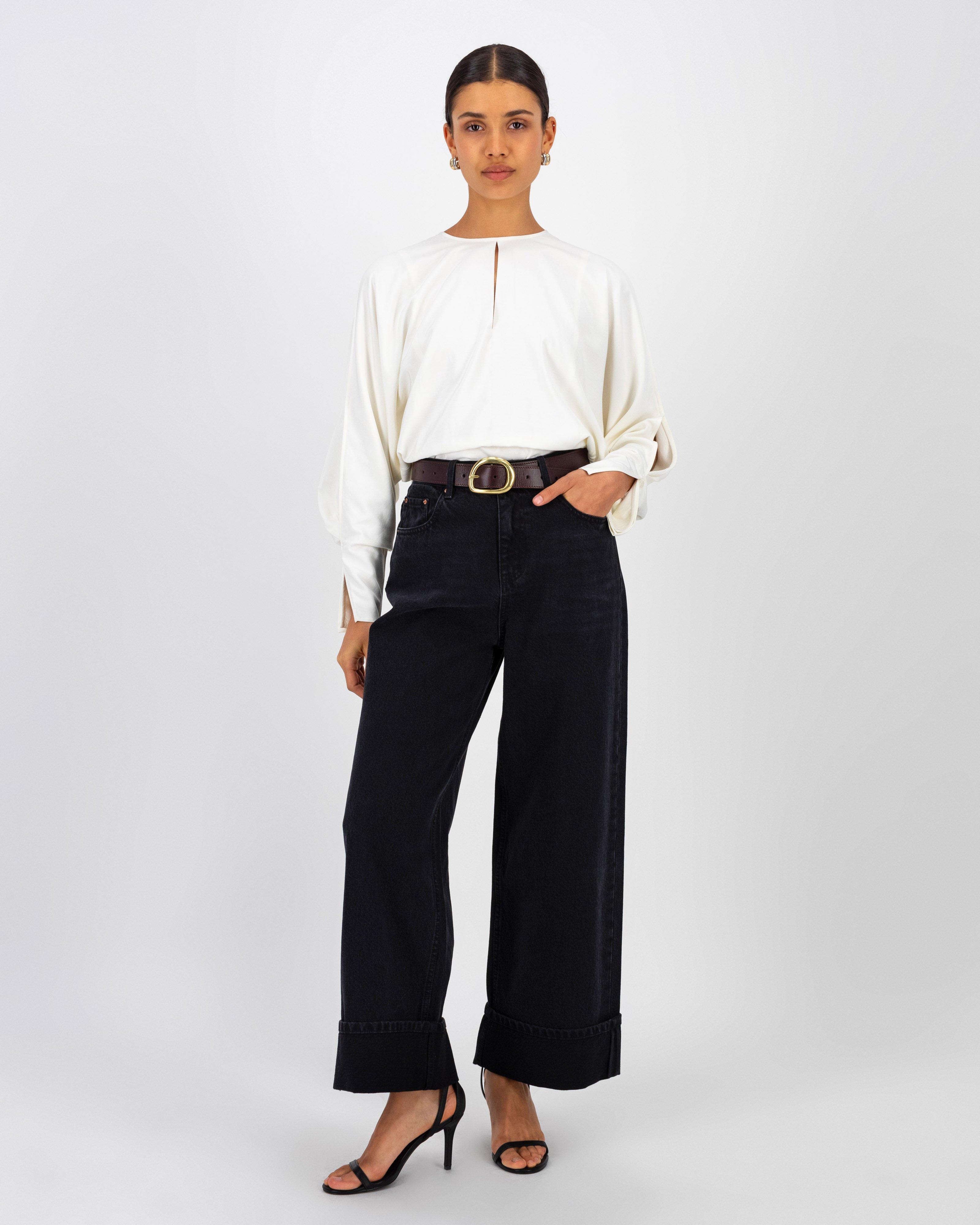 Dixie Open Sleeve Woven Blouse -  Milk