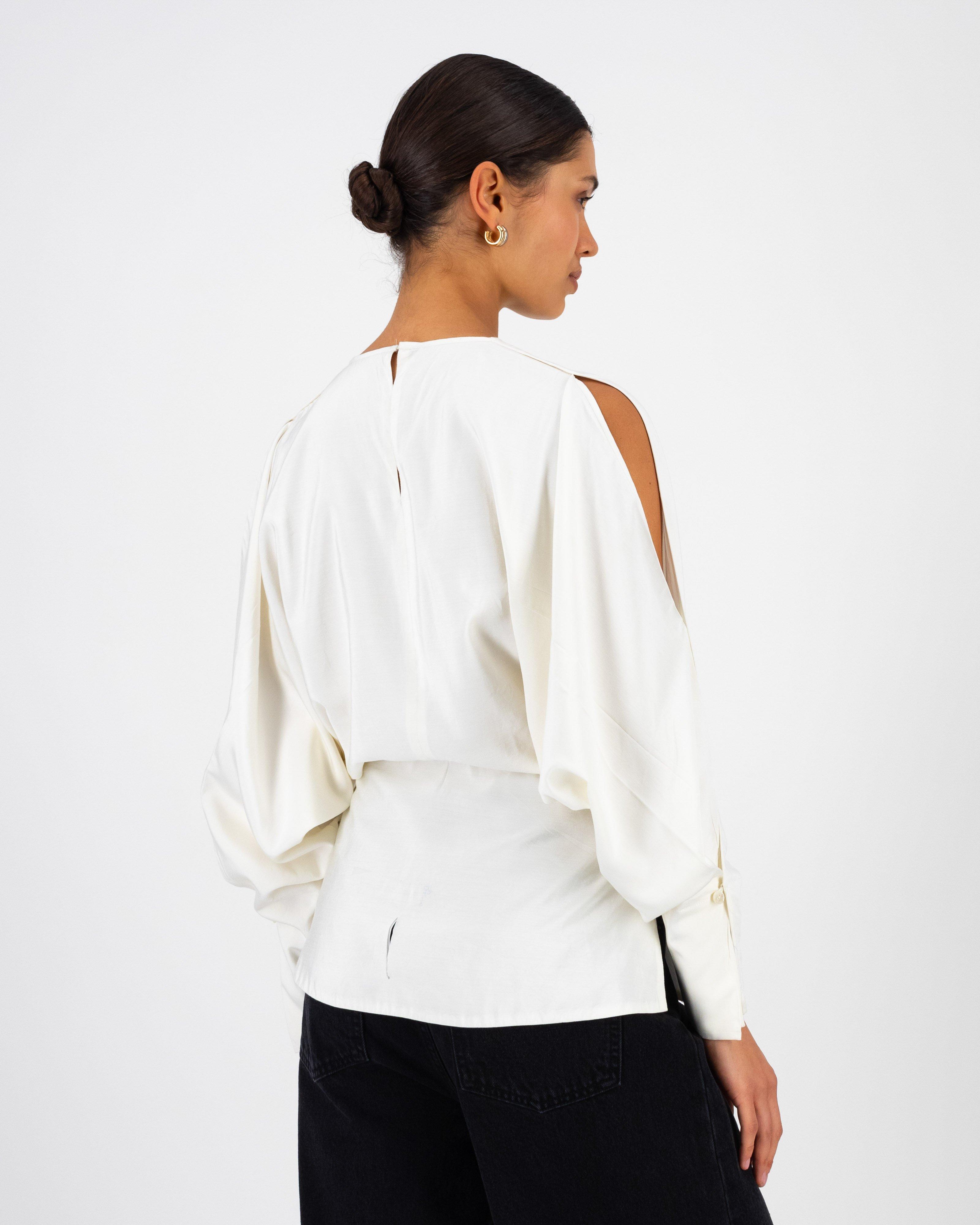 Dixie Open Sleeve Woven Blouse -  Milk