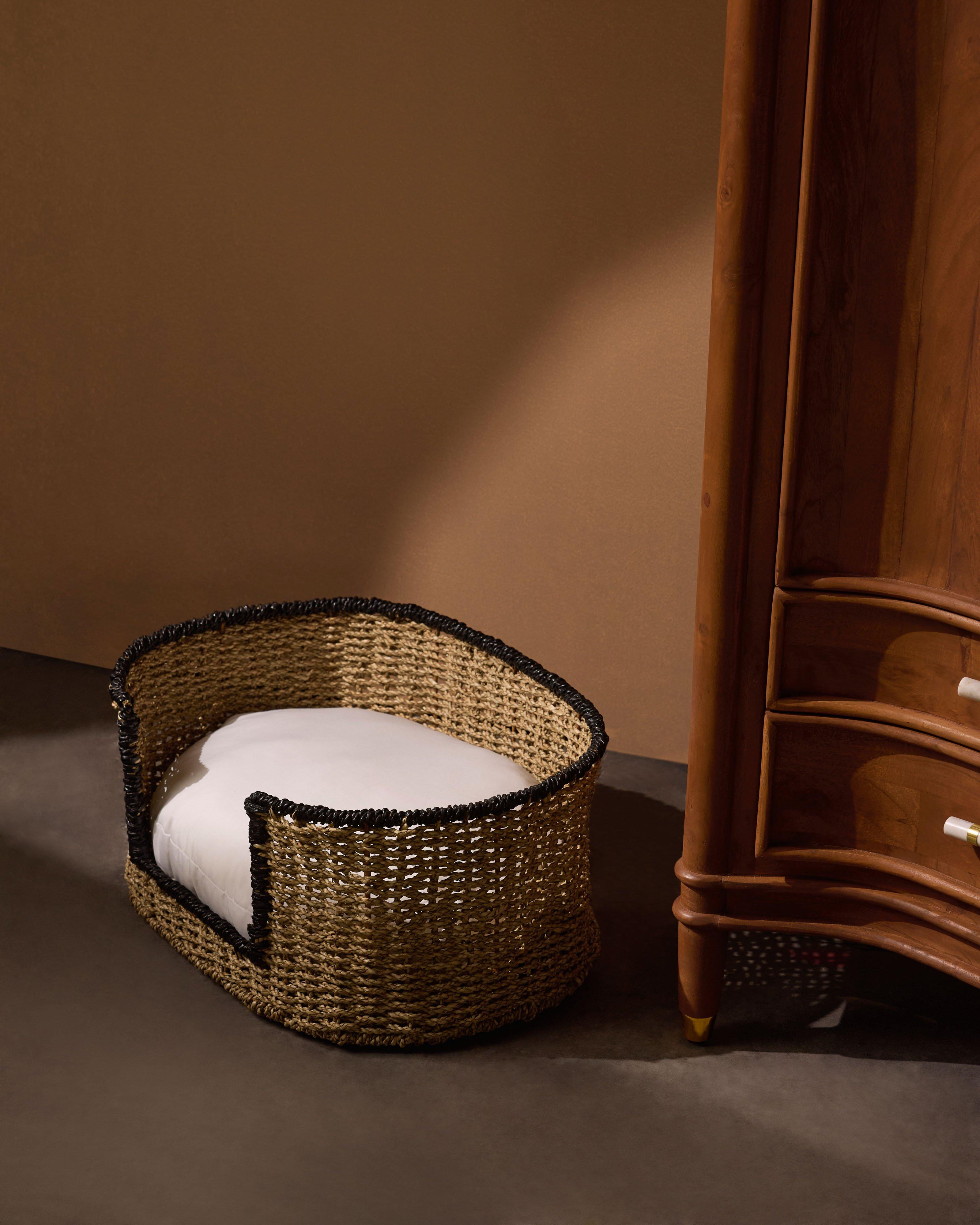 Rattan Dog Bed -  Brown
